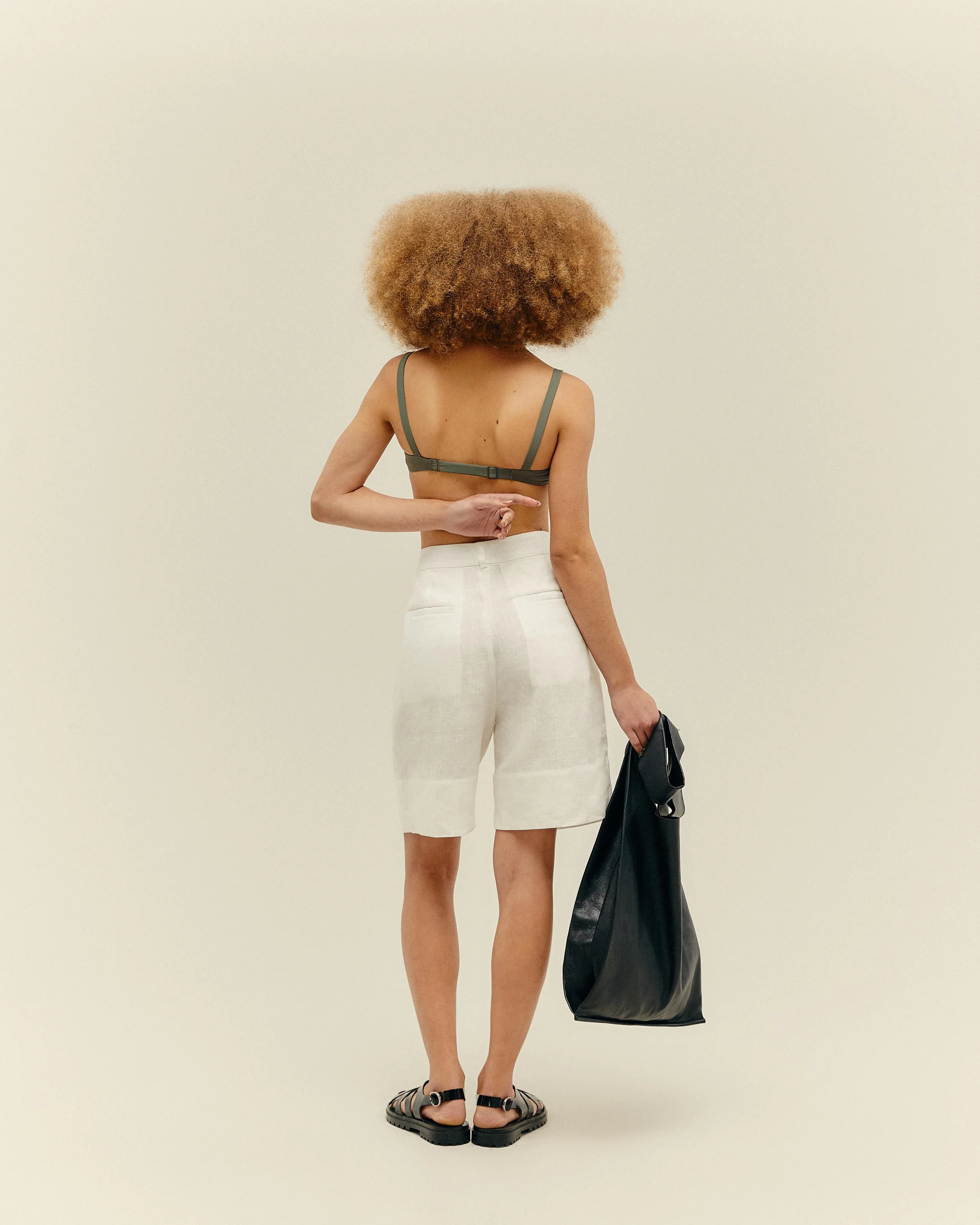 LARA SHORTS OFF-WHITE - Image 3