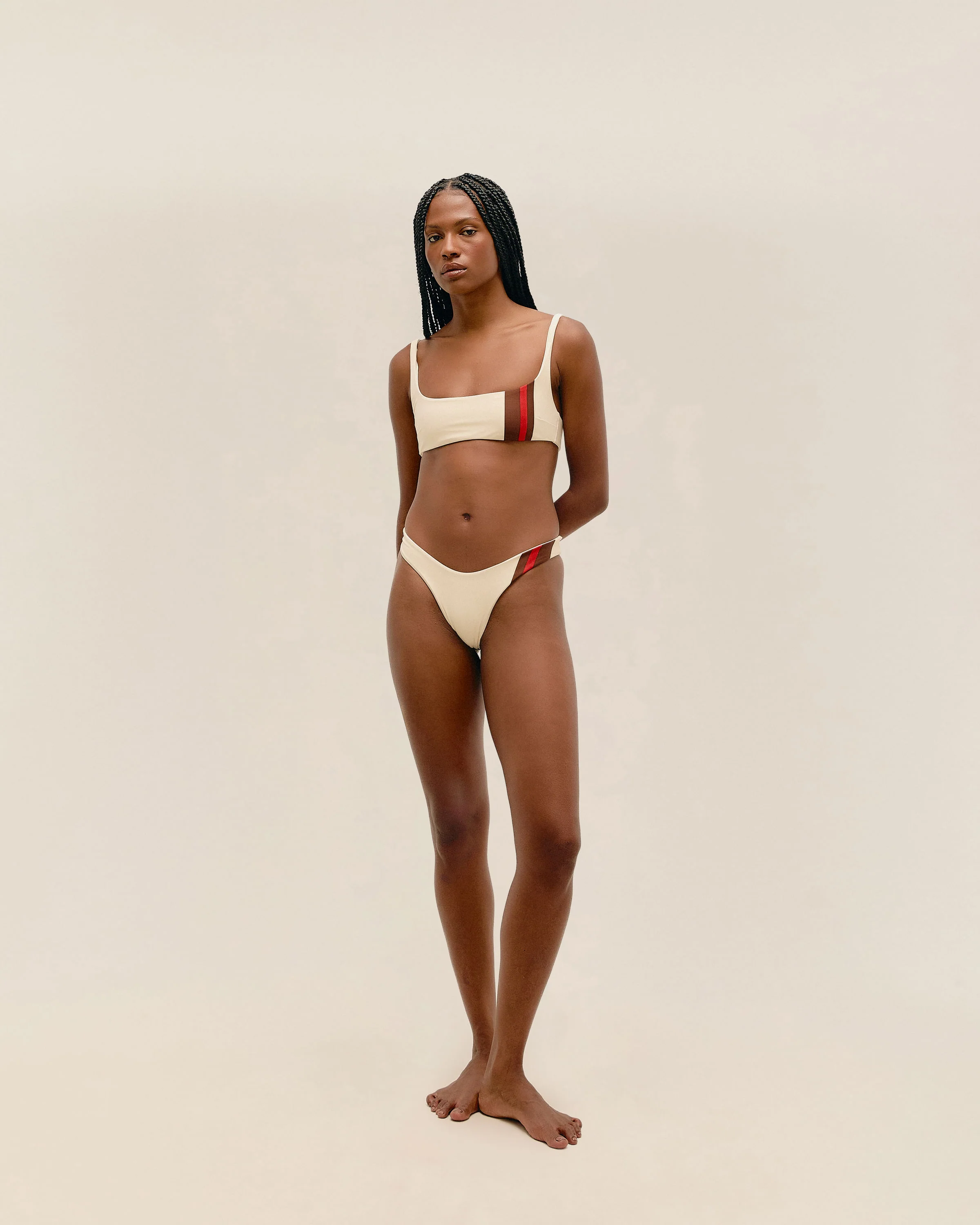 LEILA BOTTOM WHITE SPORT STRIPES