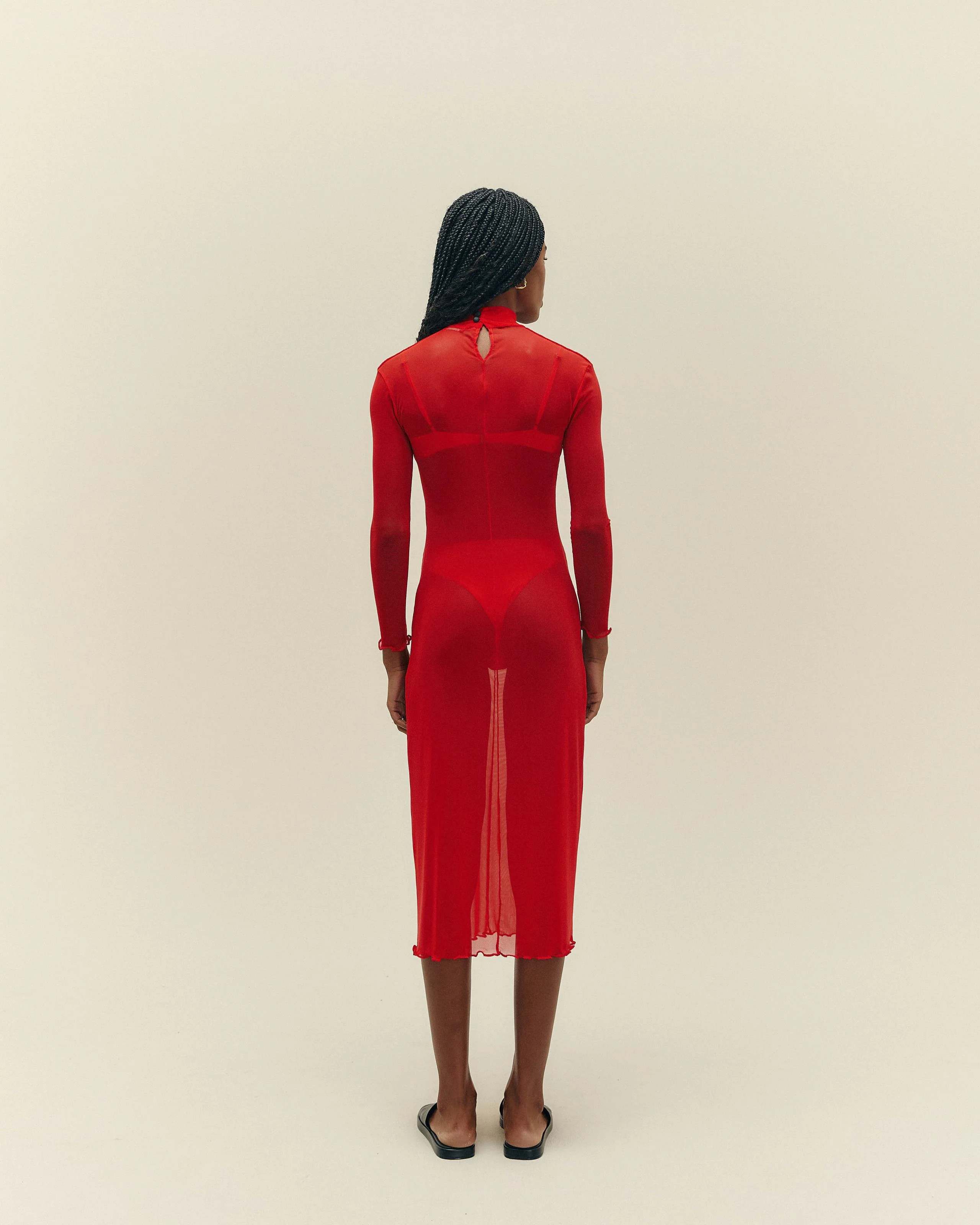 MILENA DRESS RED SHIFT - Image 4