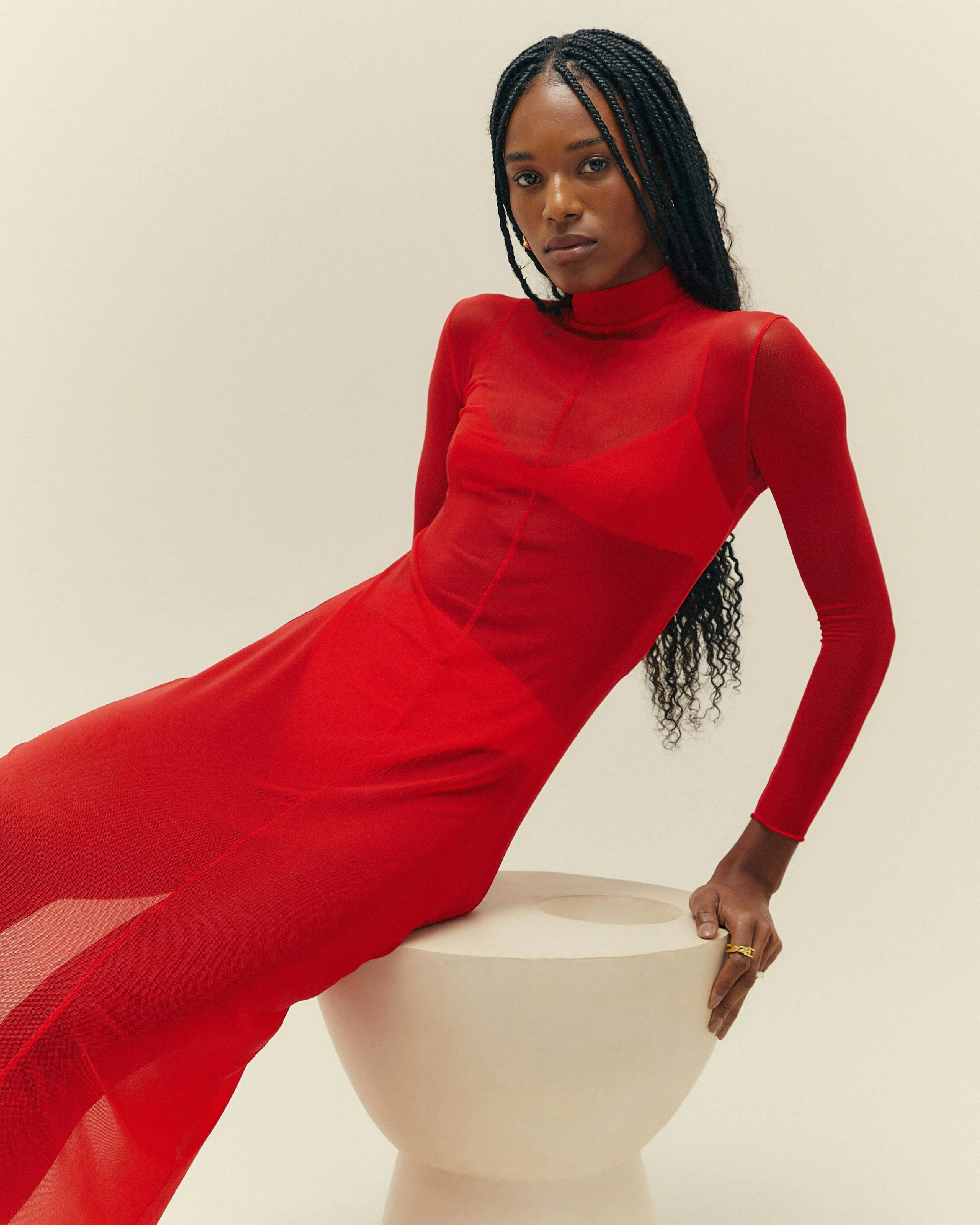 MILENA DRESS RED SHIFT - Image 5