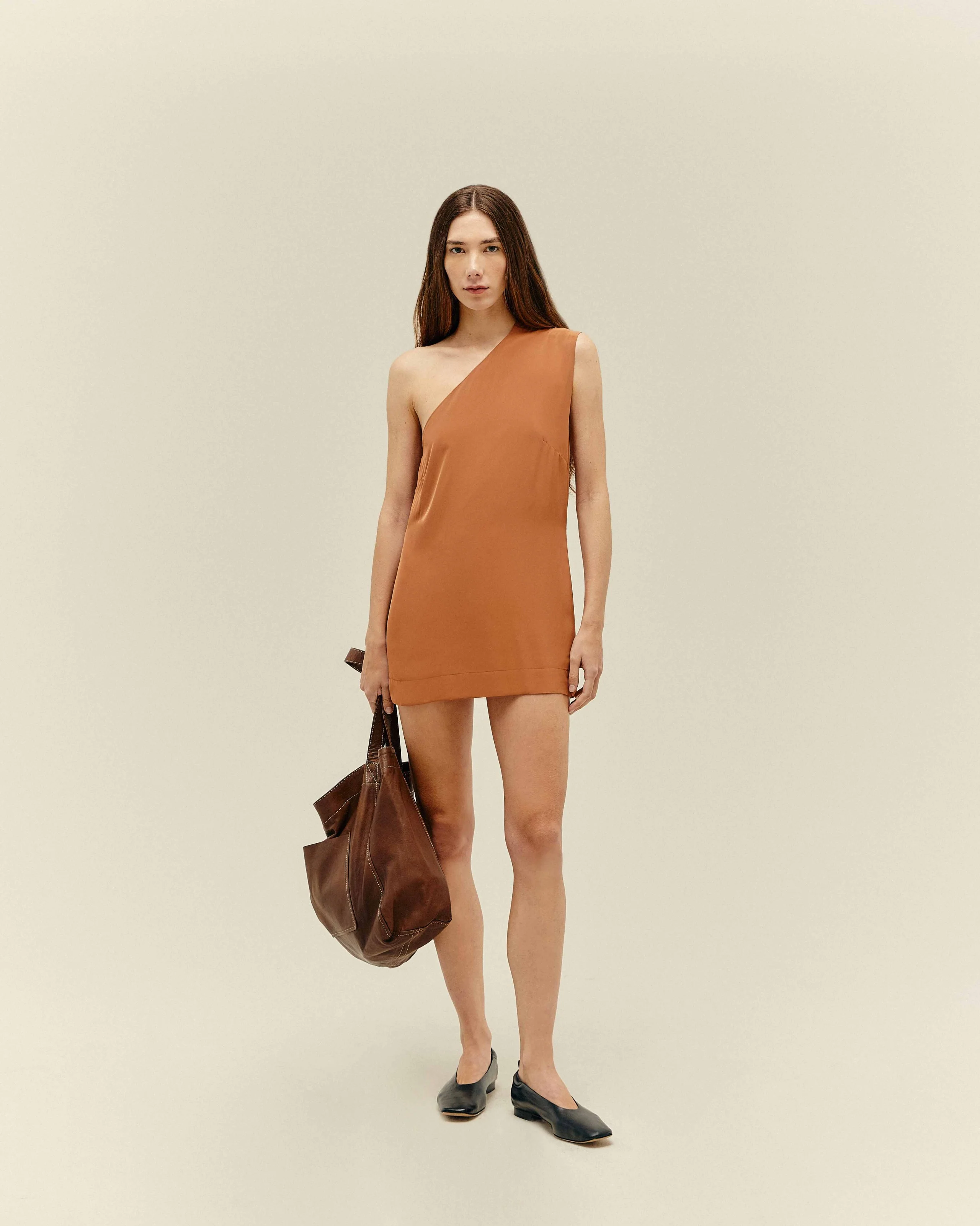 MINI ANGELINA DRESS MID BROWN - Image 3