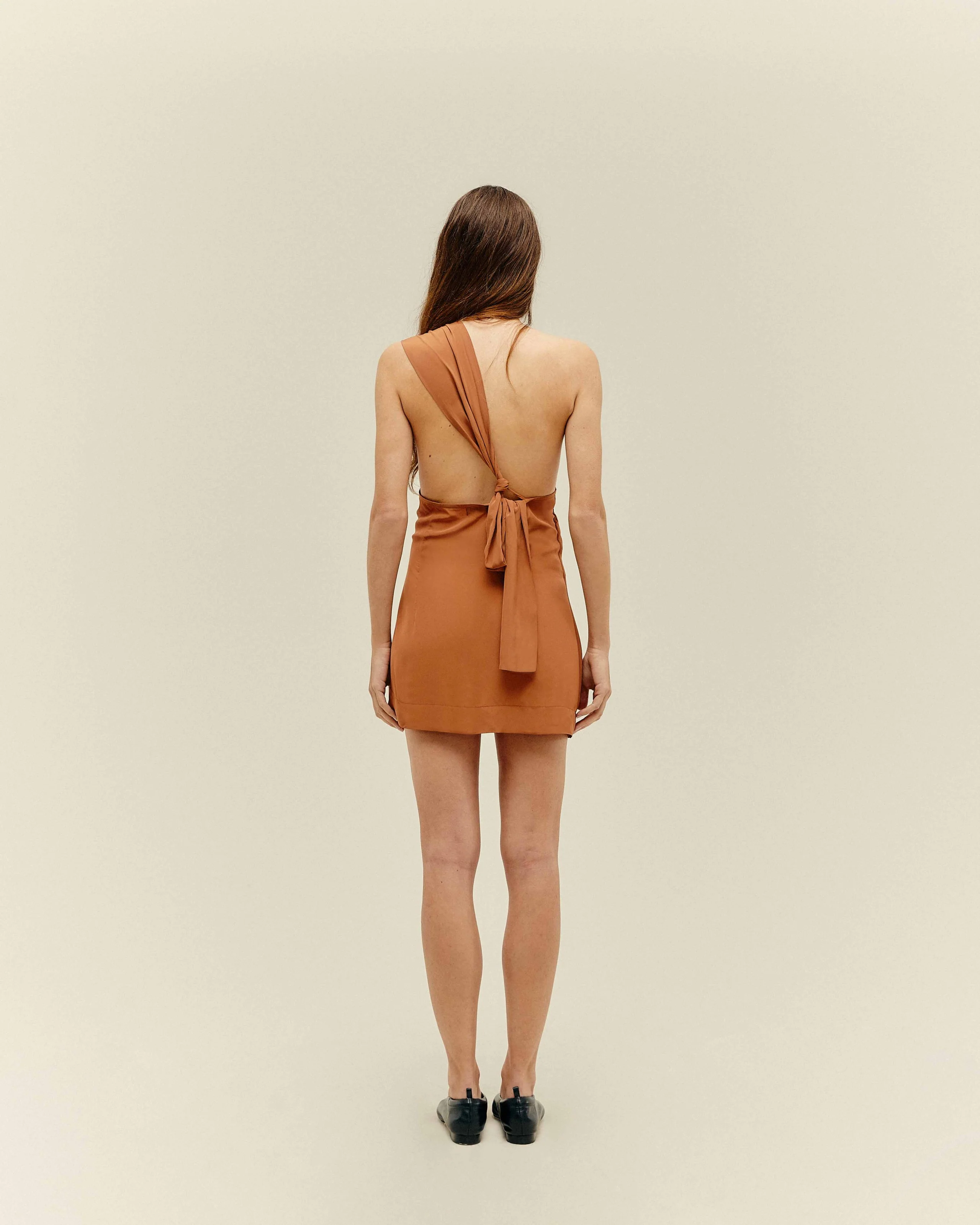 MINI ANGELINA DRESS MID BROWN - Image 4