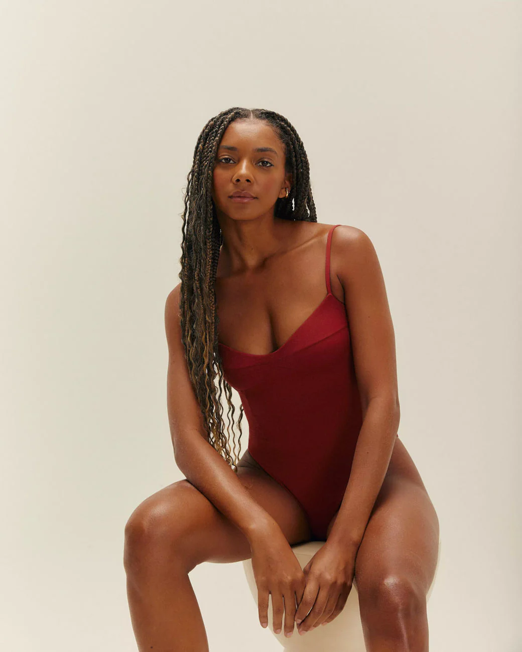 MONICA SWIMSUIT BORDEAUX - Image 3