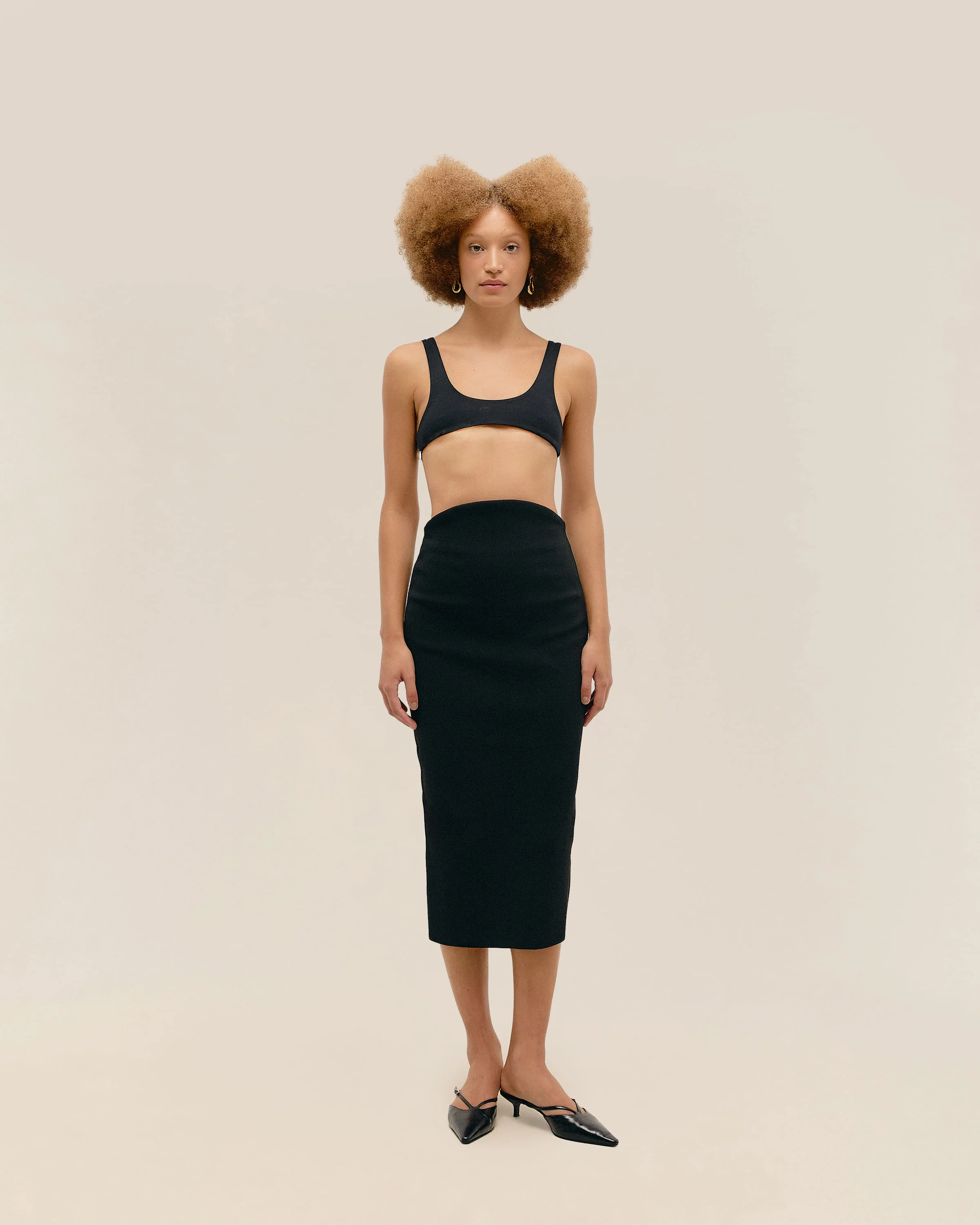 NIE KNIT SKIRT BLACK