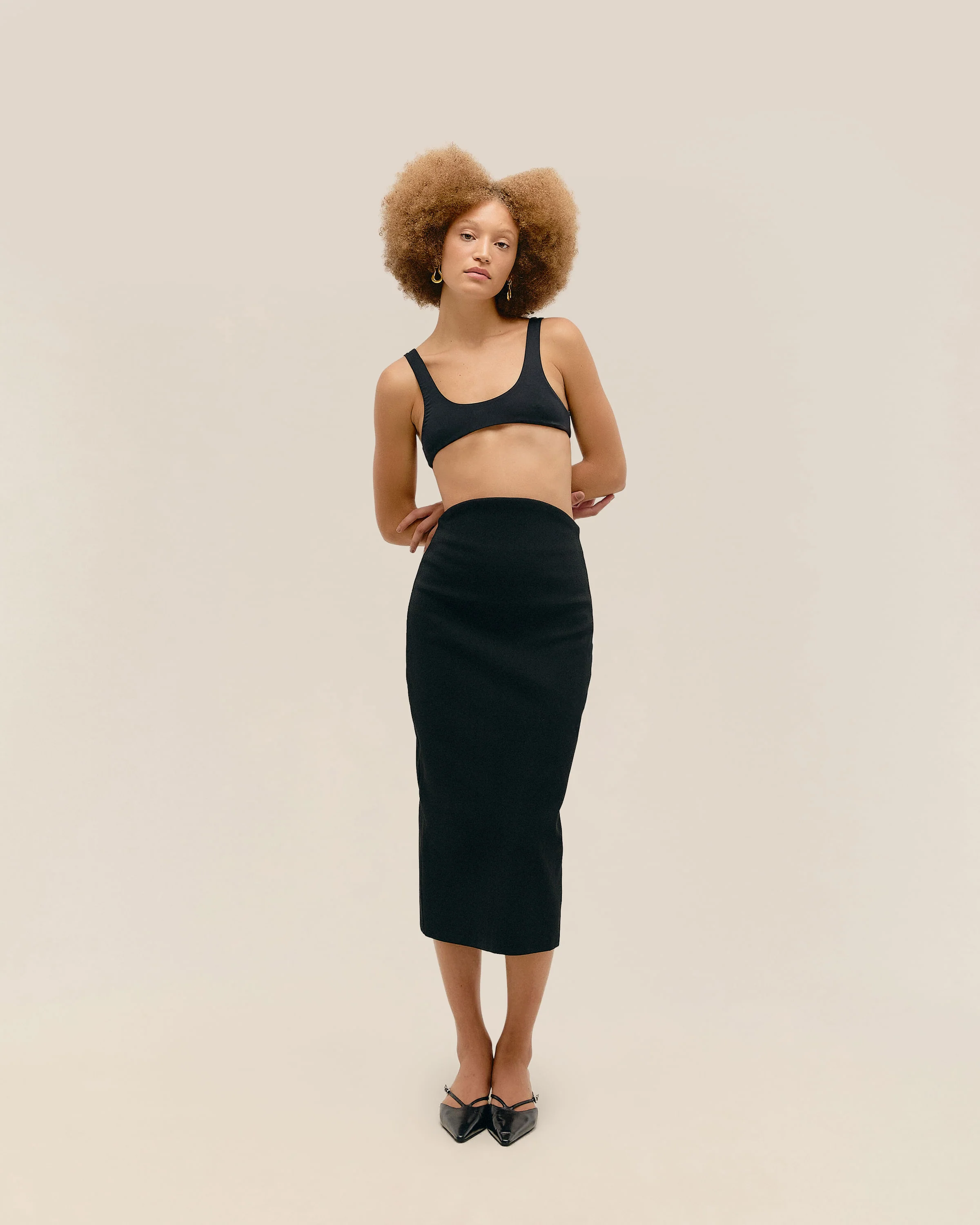 NIE KNIT SKIRT BLACK - Image 2
