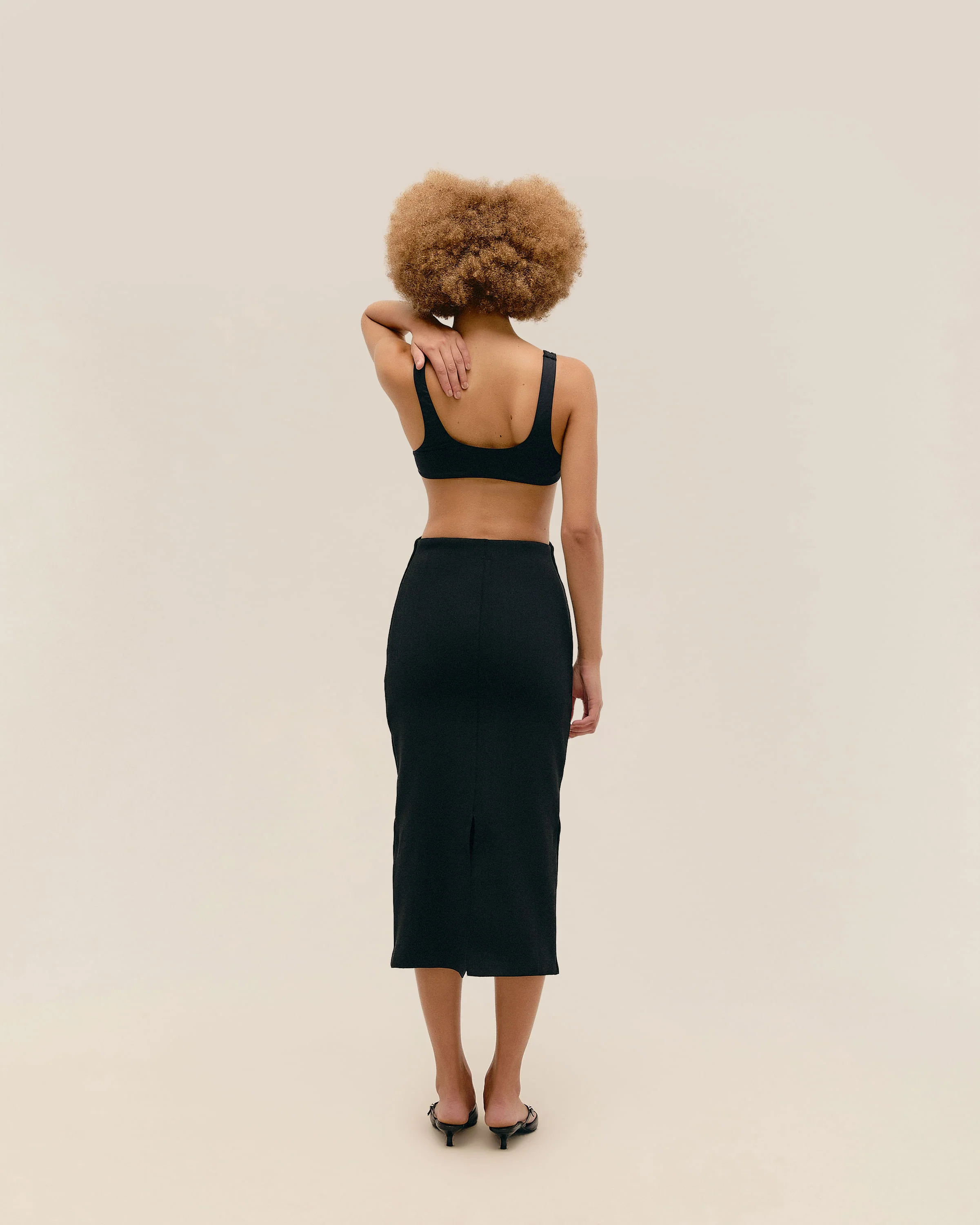 NIE KNIT SKIRT BLACK - Image 3