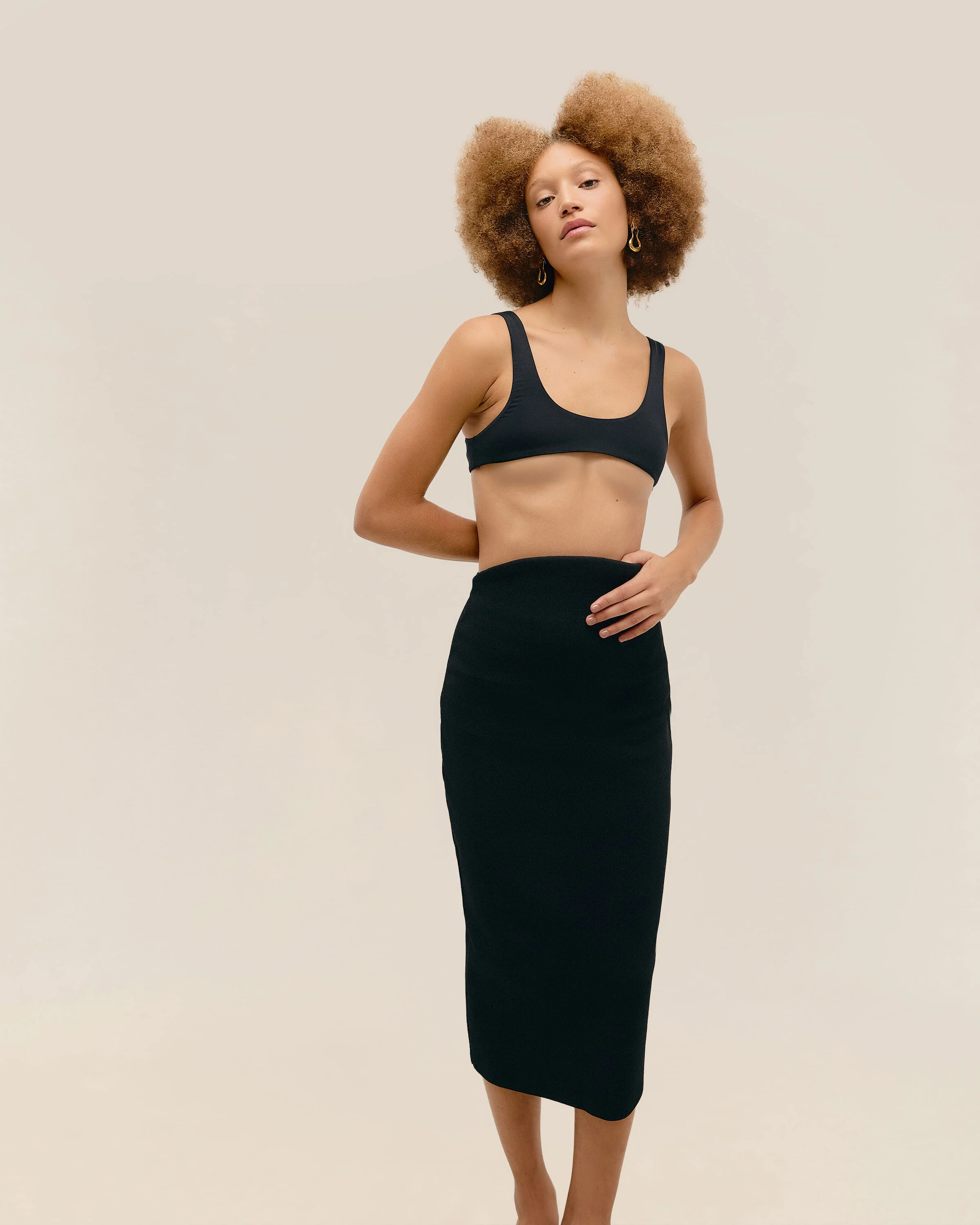 NIE KNIT SKIRT BLACK - Image 4