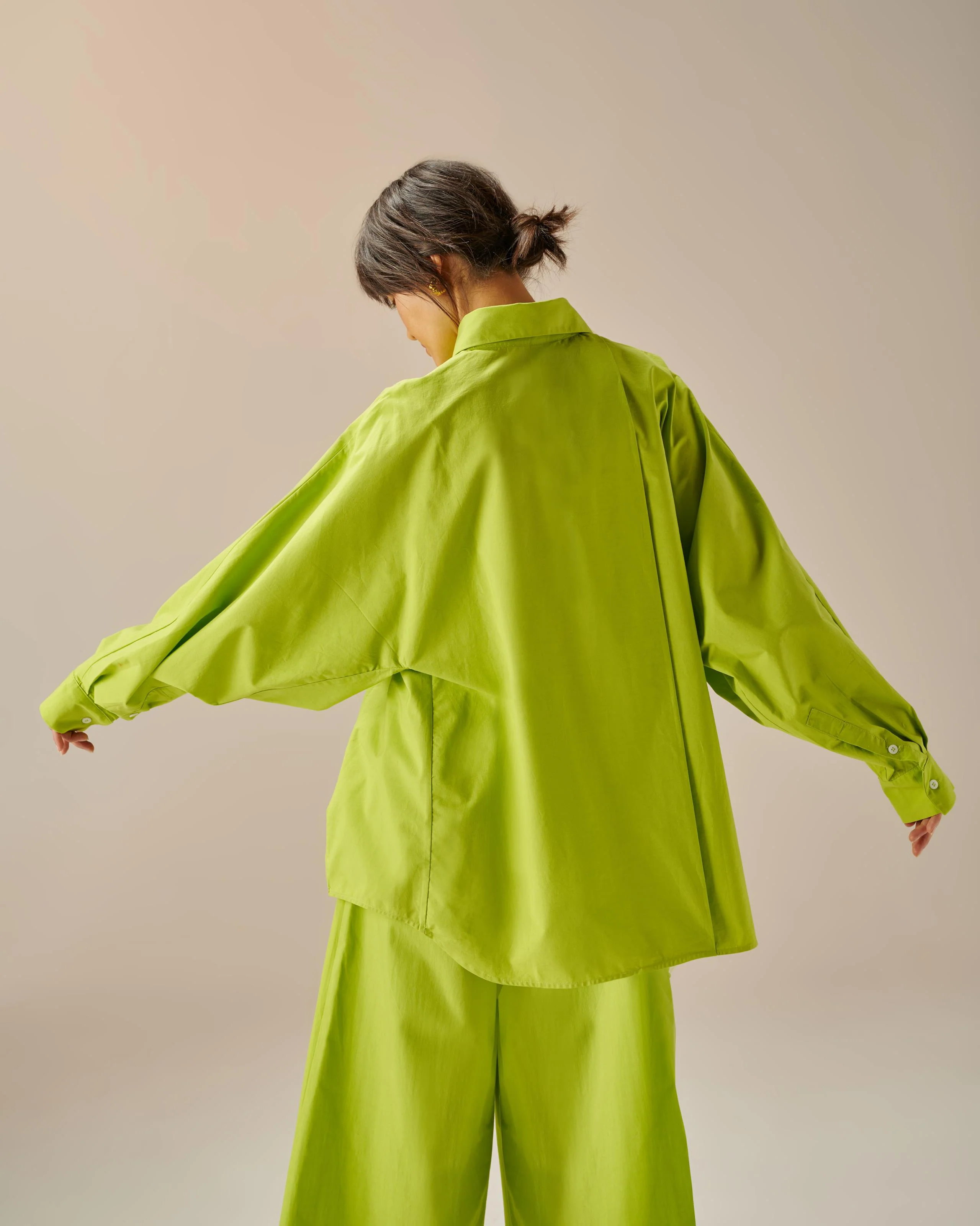 OVERSIZED SHIRT LUMINI GREEN - Image 4