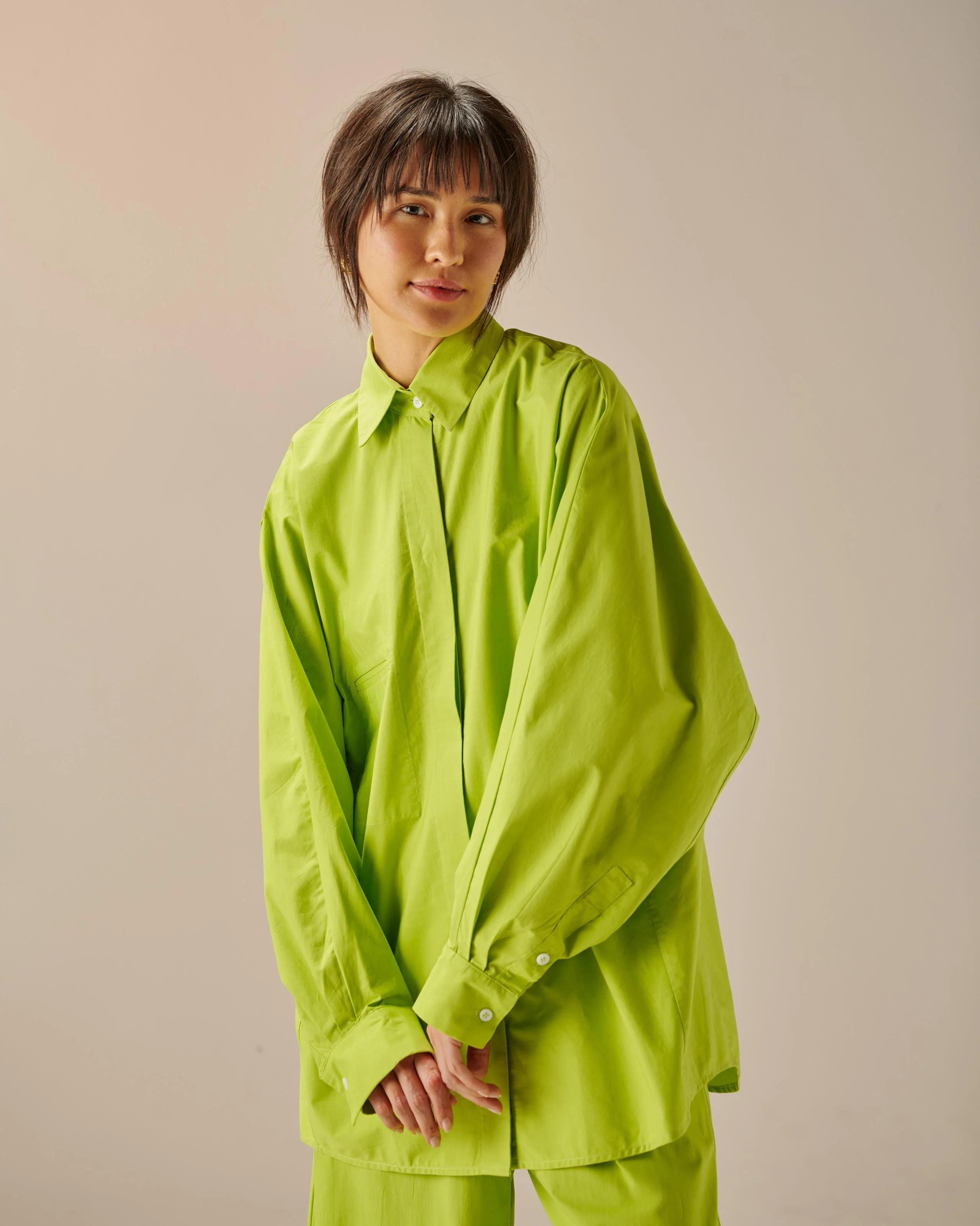 OVERSIZED SHIRT LUMINI GREEN - Image 5