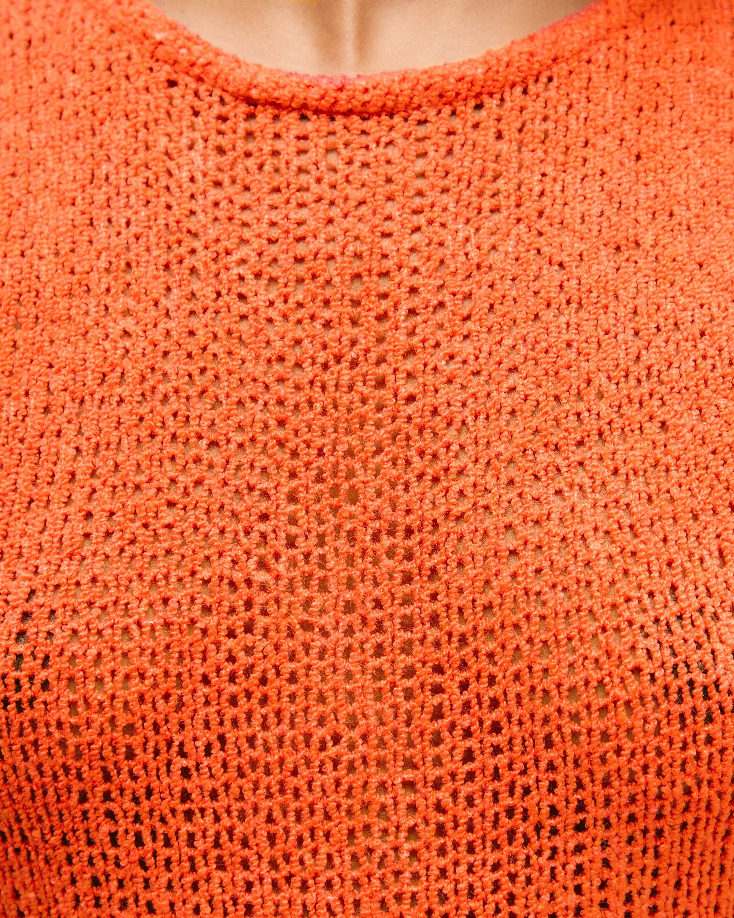 PIA KNIT DRESS MANDARINA ORANGE - Image 5