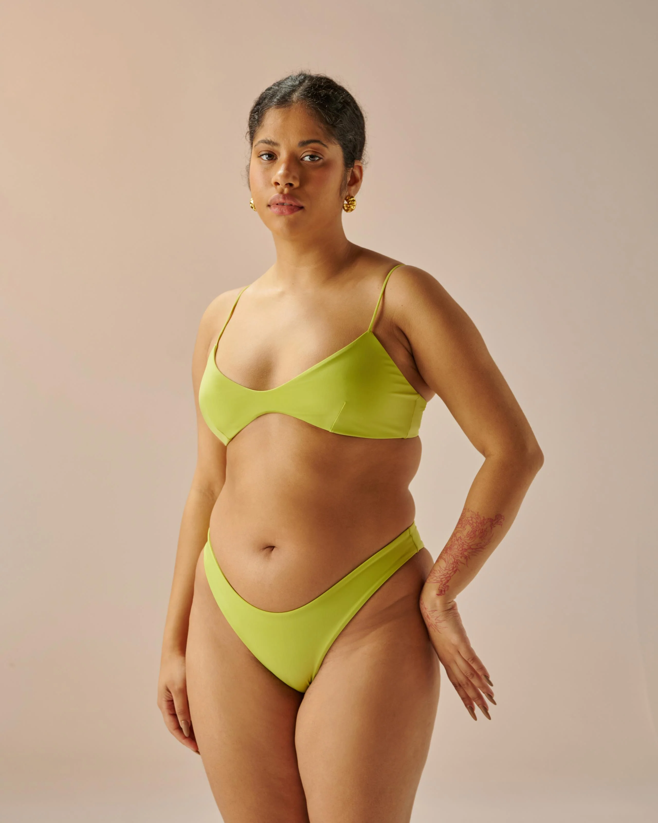 PIPING CRIS TOP LUMINI GREEN