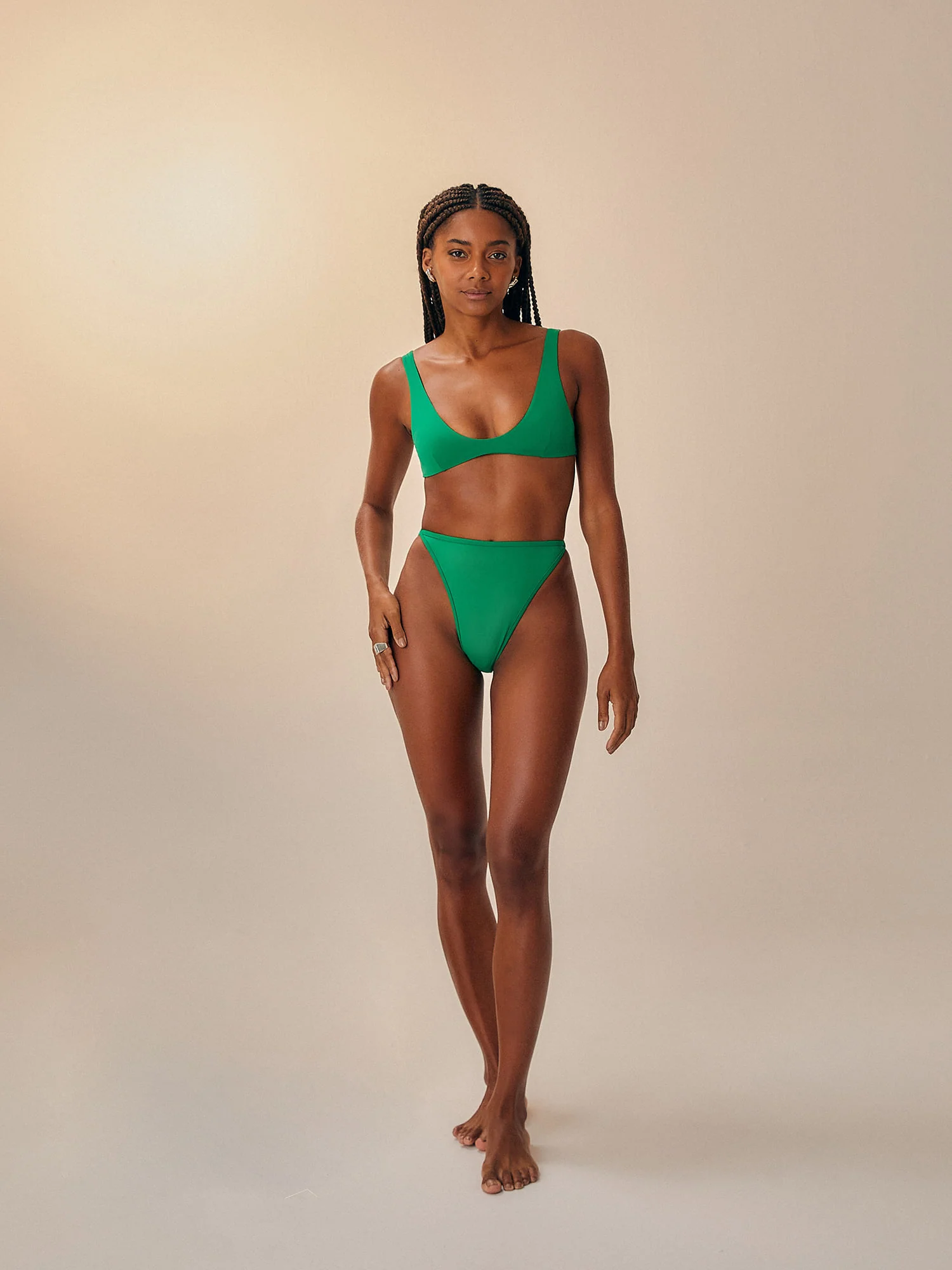 PIPPING HOTPANTS DIGITAL GREEN