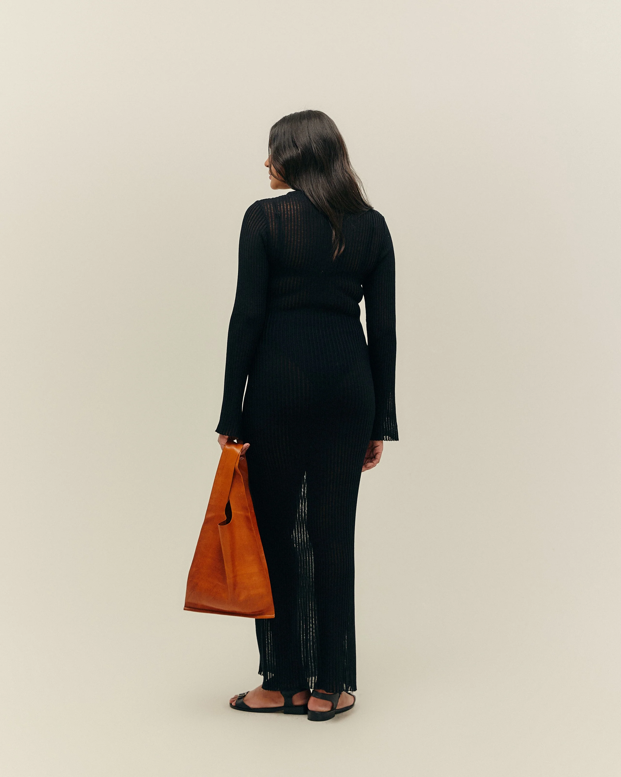 RAFA KNIT DRESS BLACK - Image 3