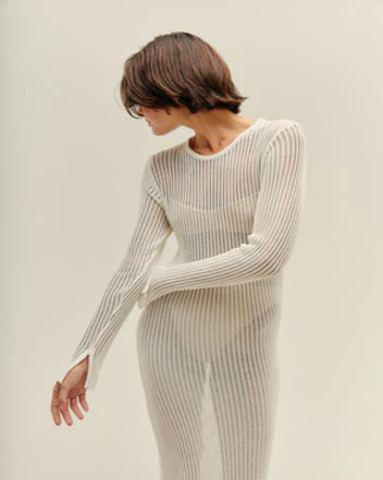 RAFA KNIT DRESS OFF-WHITE - Image 5