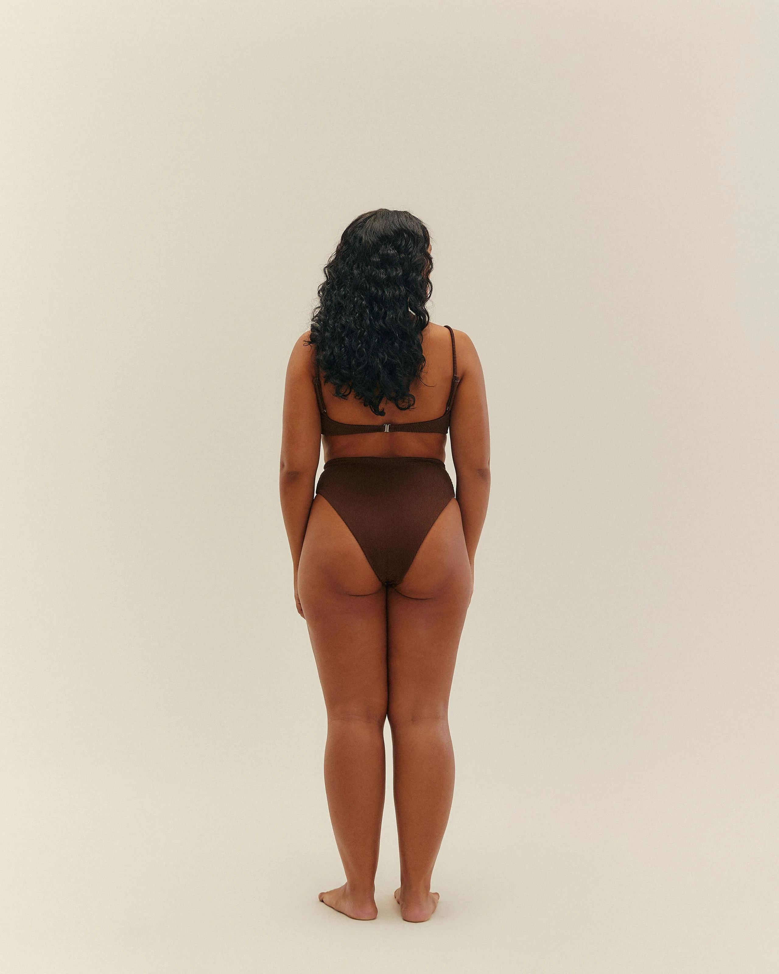 RIBBED CLASSIC HOTPANTS BRAUNA BROWN - Image 3