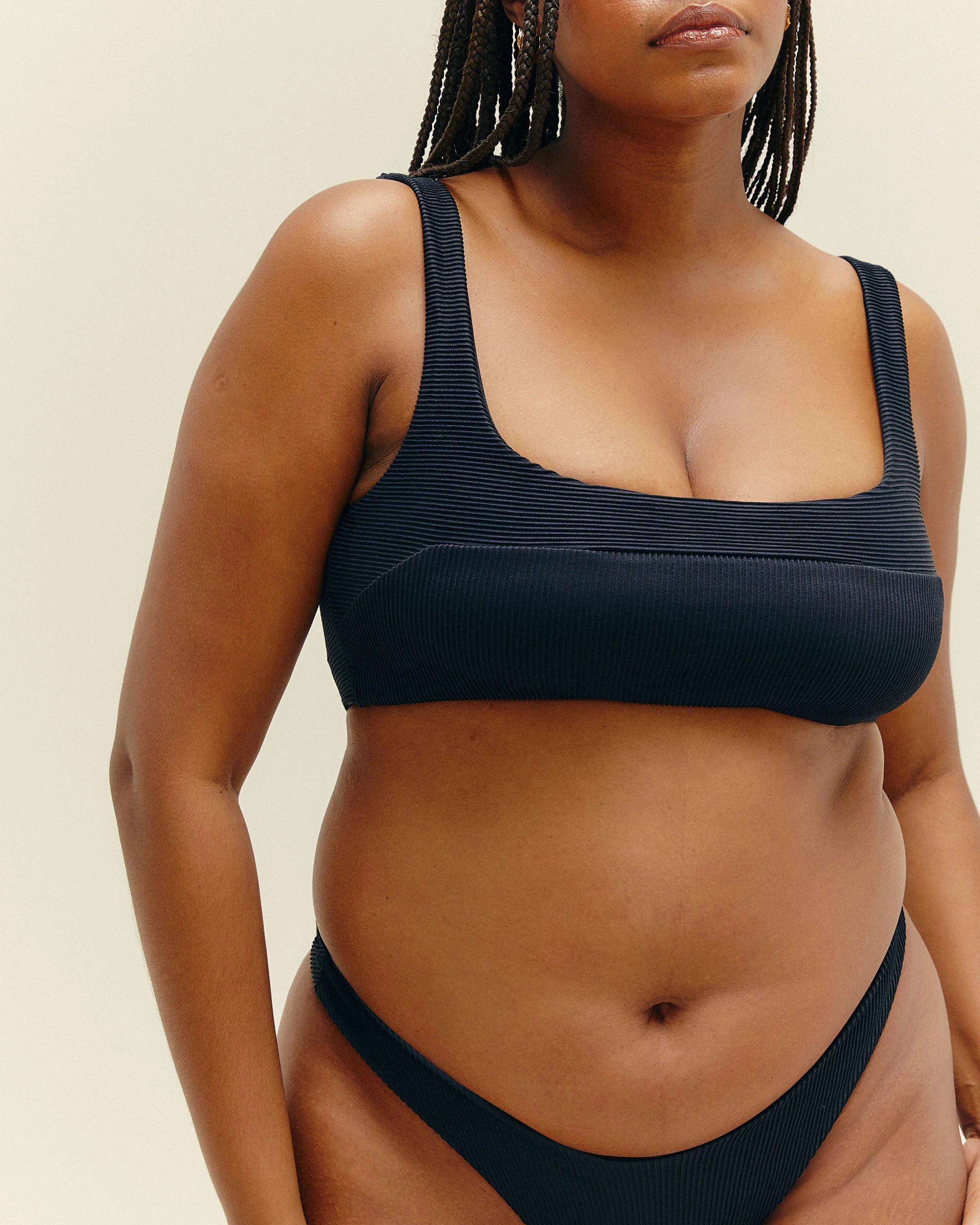 RIBBED GABI TOP BLACK - Image 4