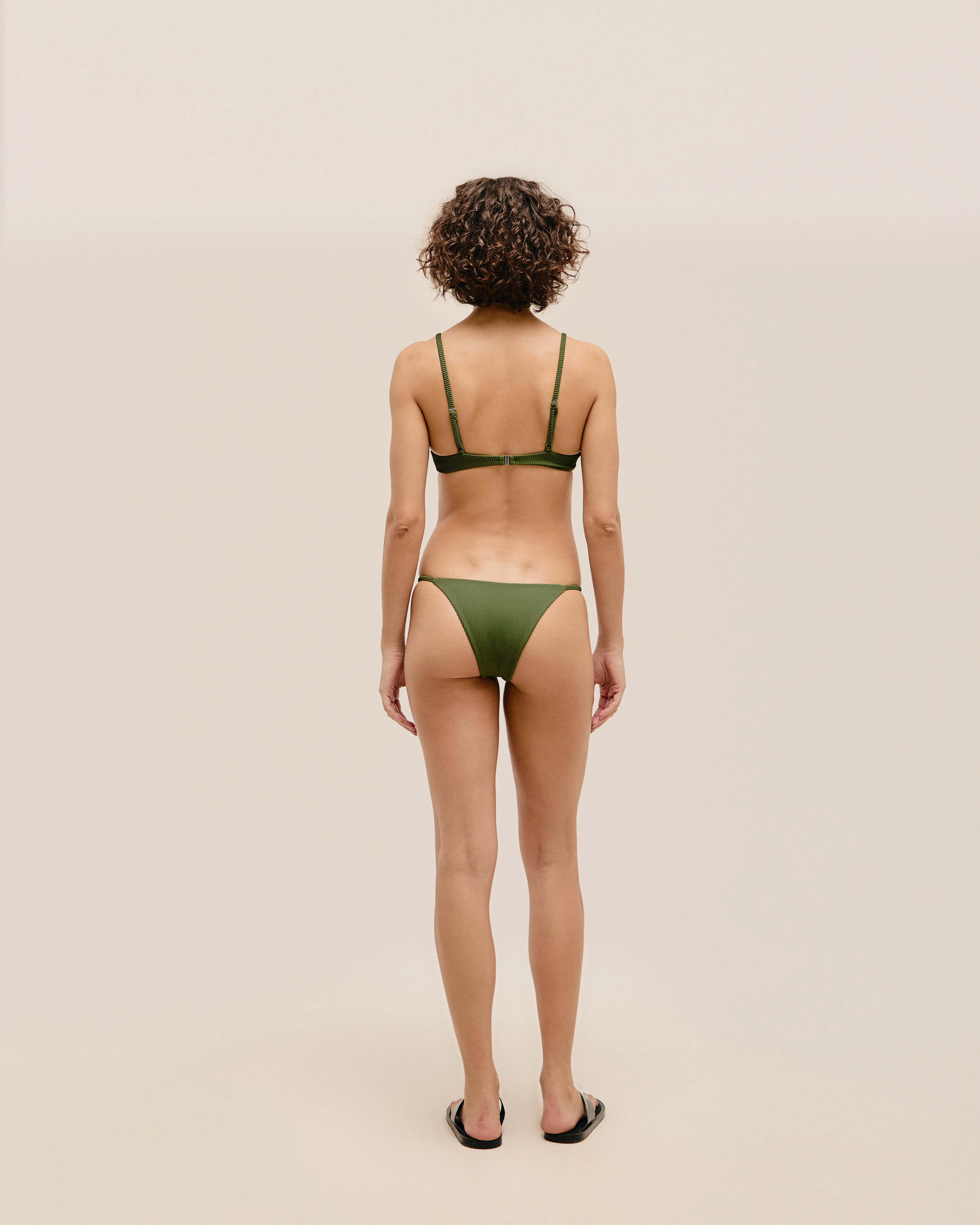RIBBED LARI BOTTOM OLIVE GREEN - Image 2