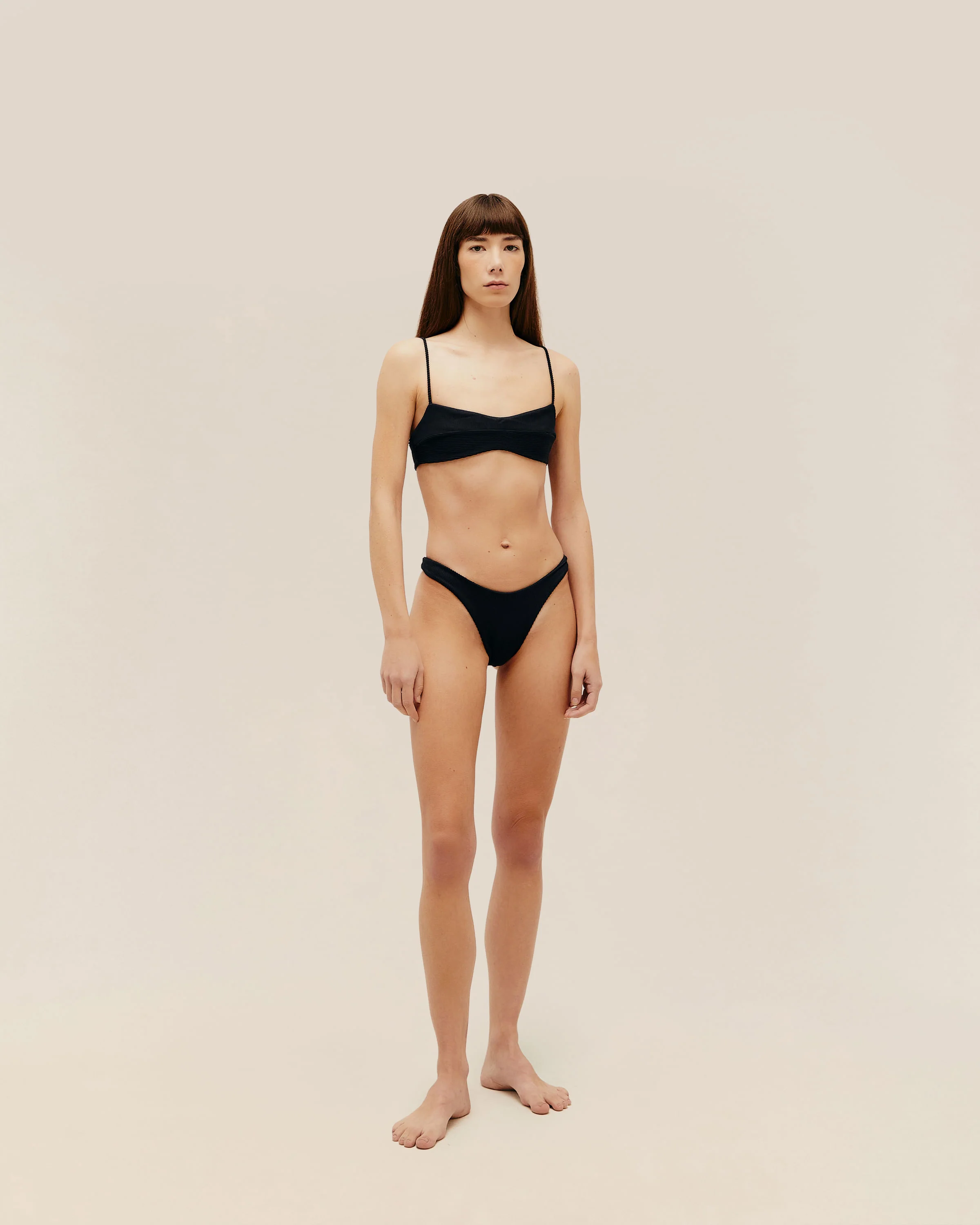 RIBBED LEILA BOTTOM BLACK