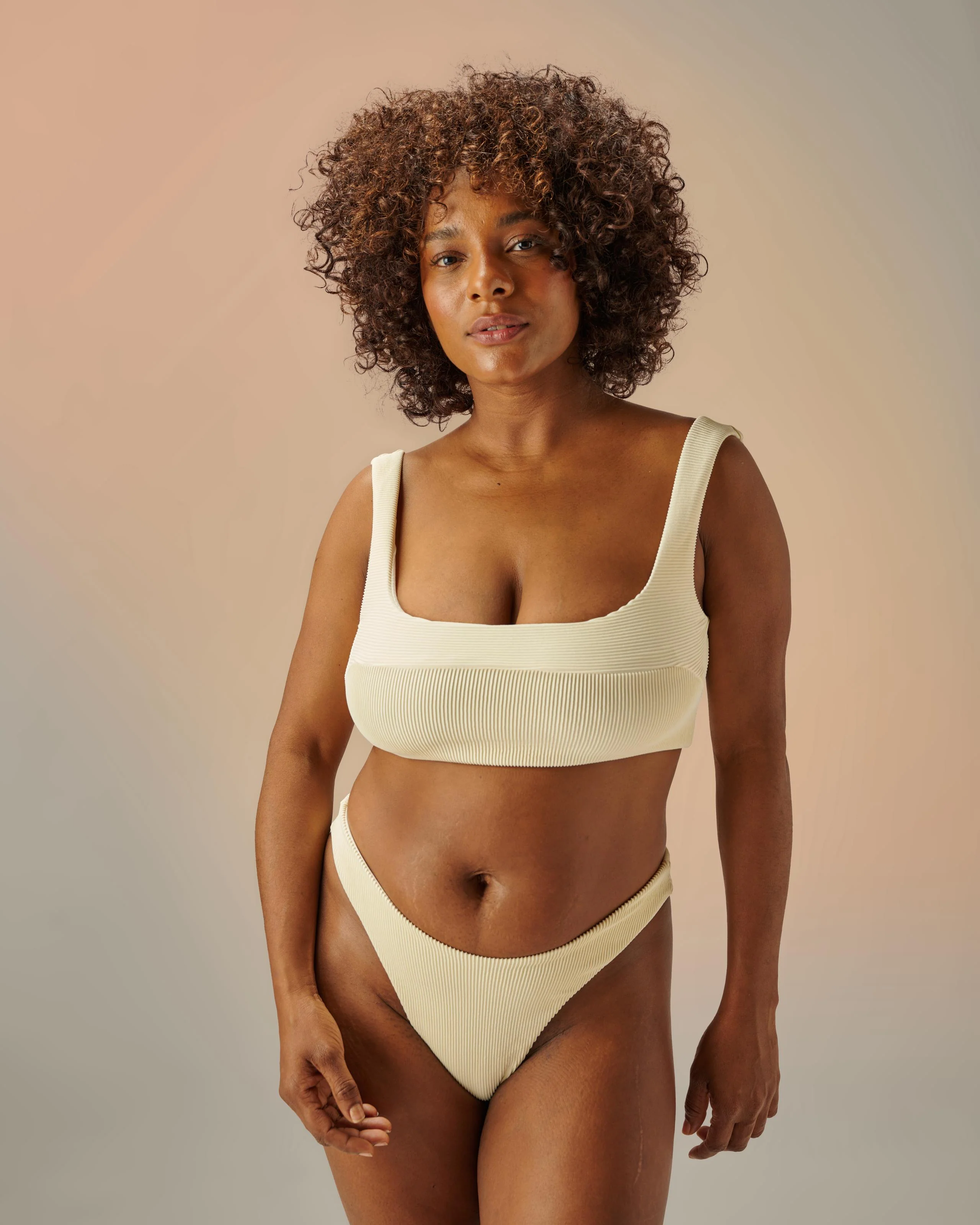 RIBBED LEILA BOTTOM WHITE CLAY - Image 4