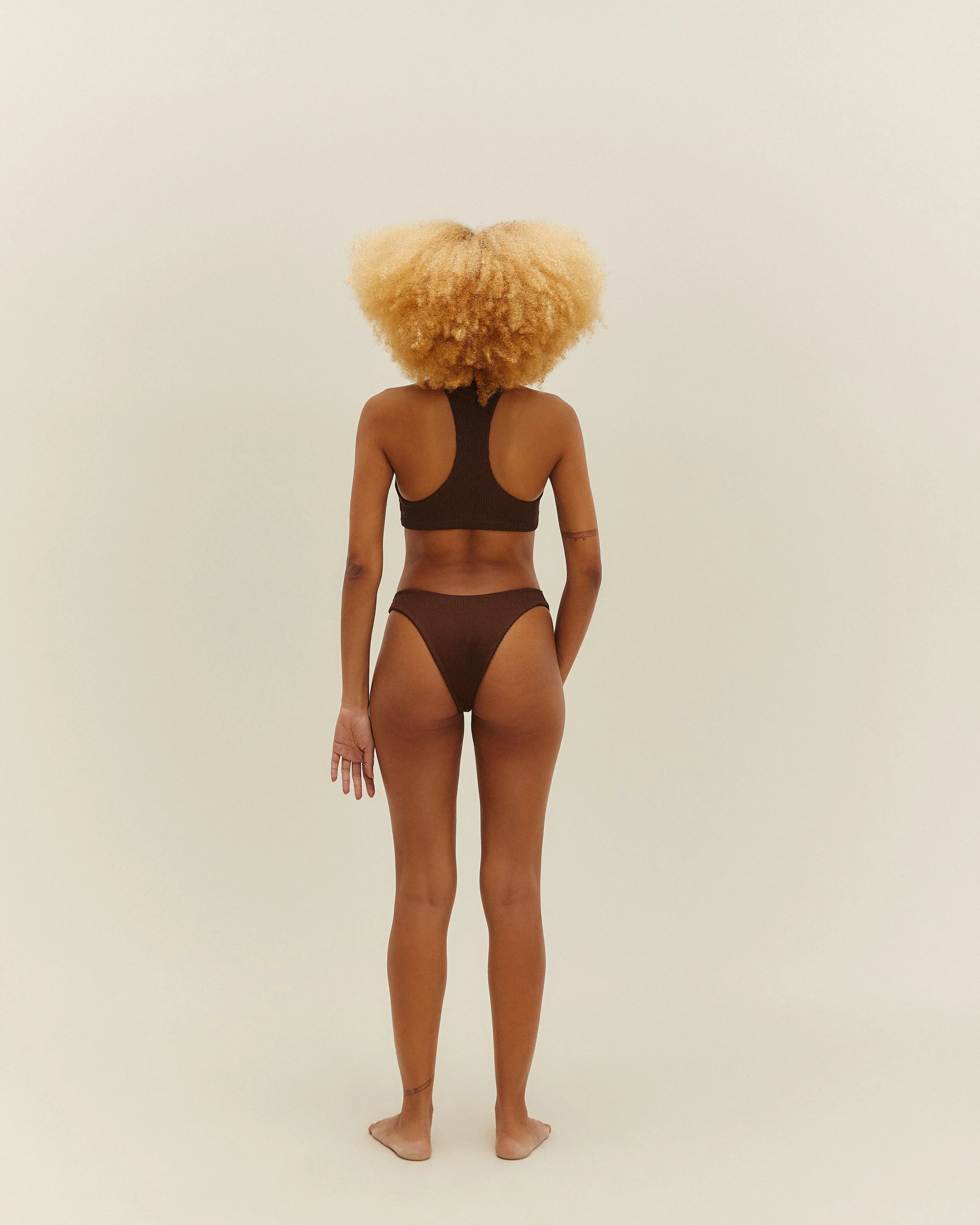 RIBBED LUCIANA TOP BRAUNA BROWN - Image 3
