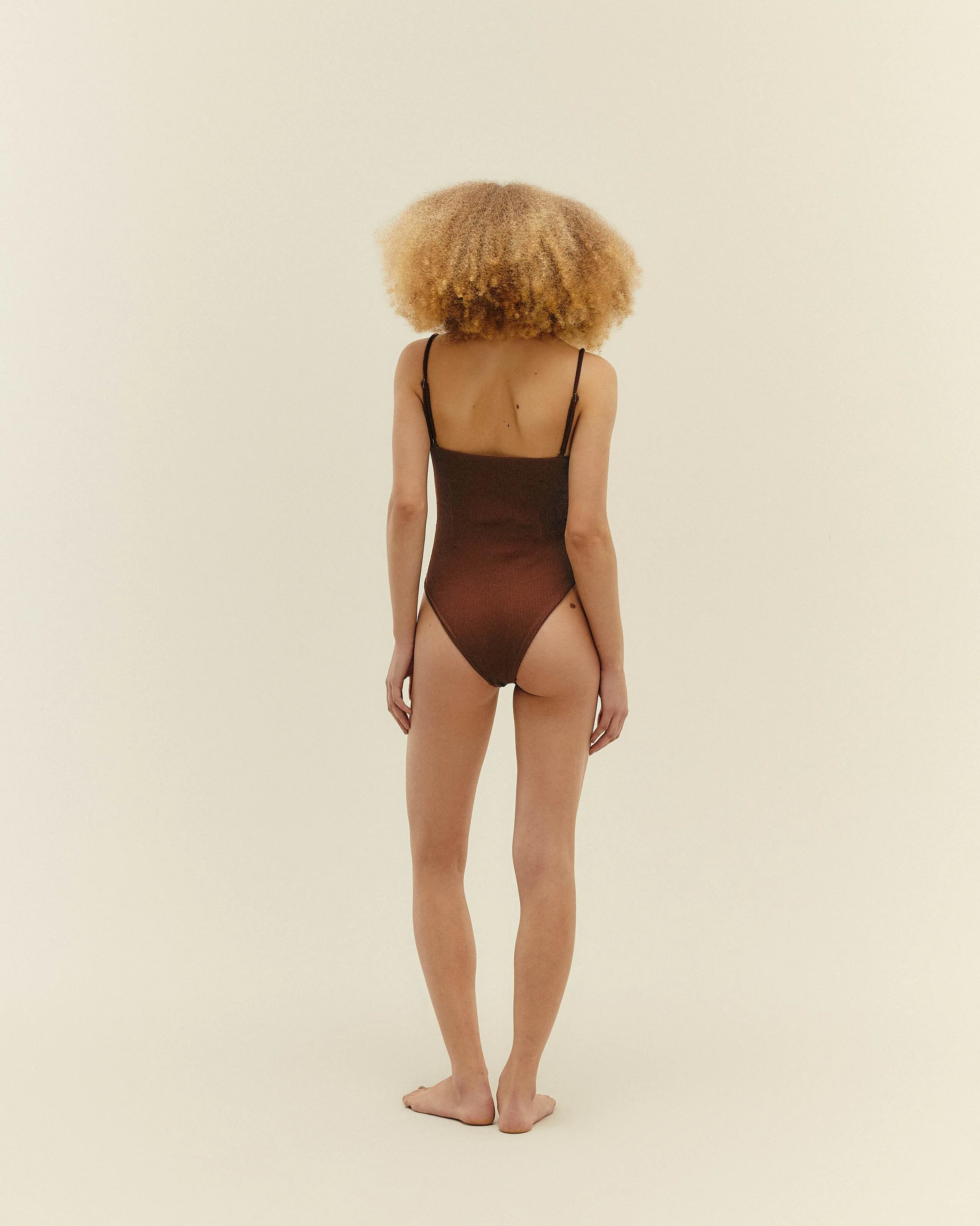 RIBBED MONICA SWIMSUIT BRAUNA BROWN - Image 2