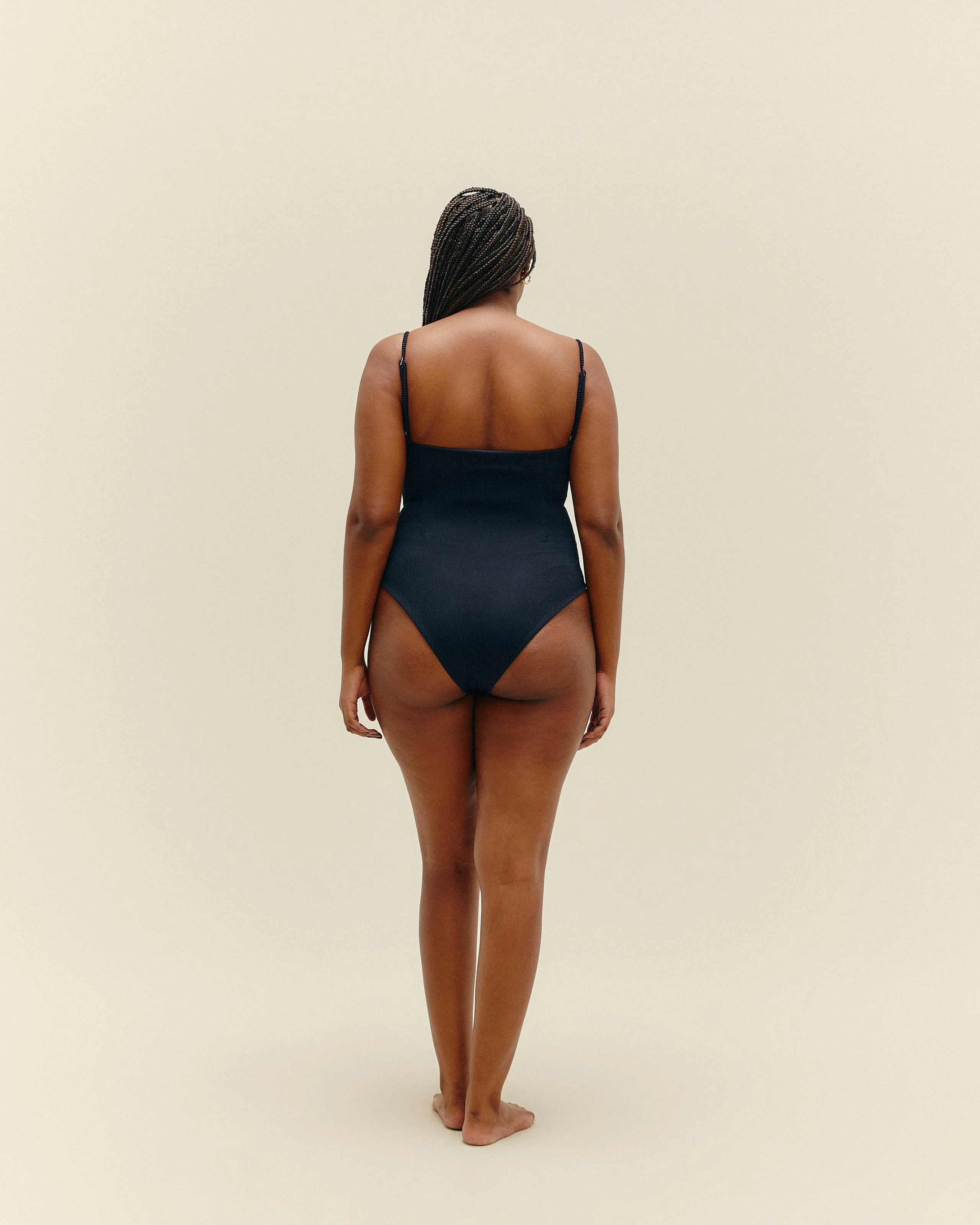 RIBBED MONICA SWINSUIT BLACK - Image 2