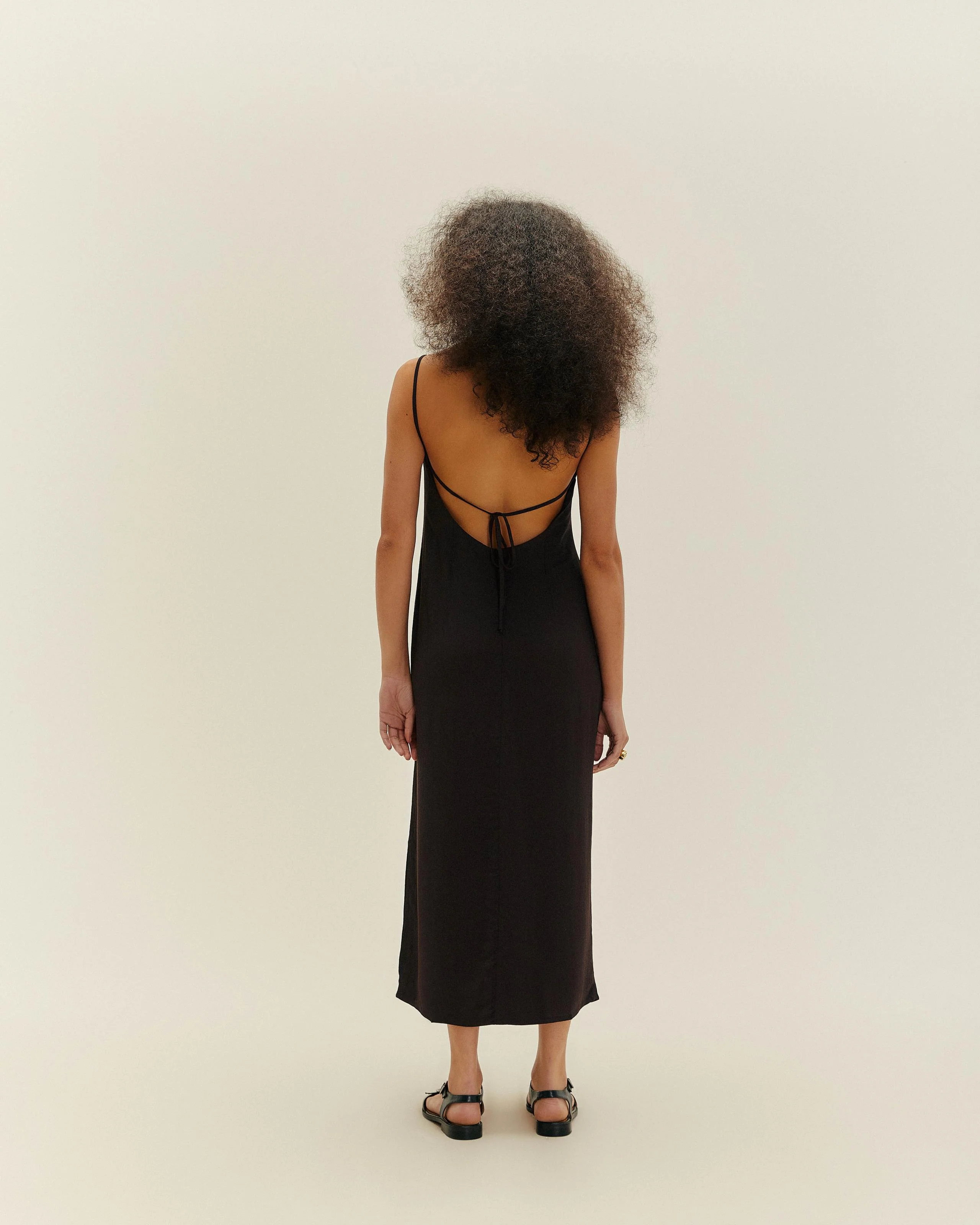 TAISSA VISCOSE DRESS BLACK - Image 2