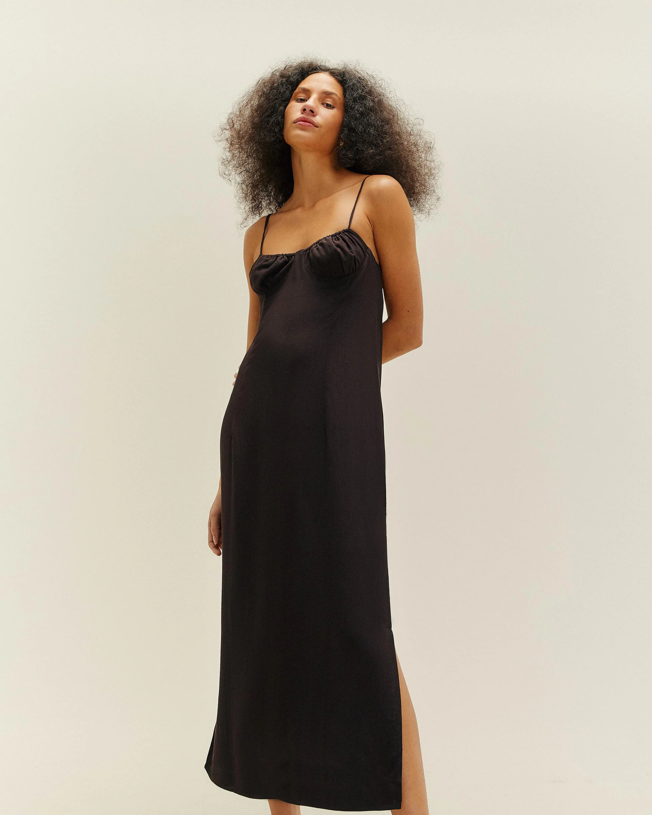 TAISSA VISCOSE DRESS BLACK - Image 3