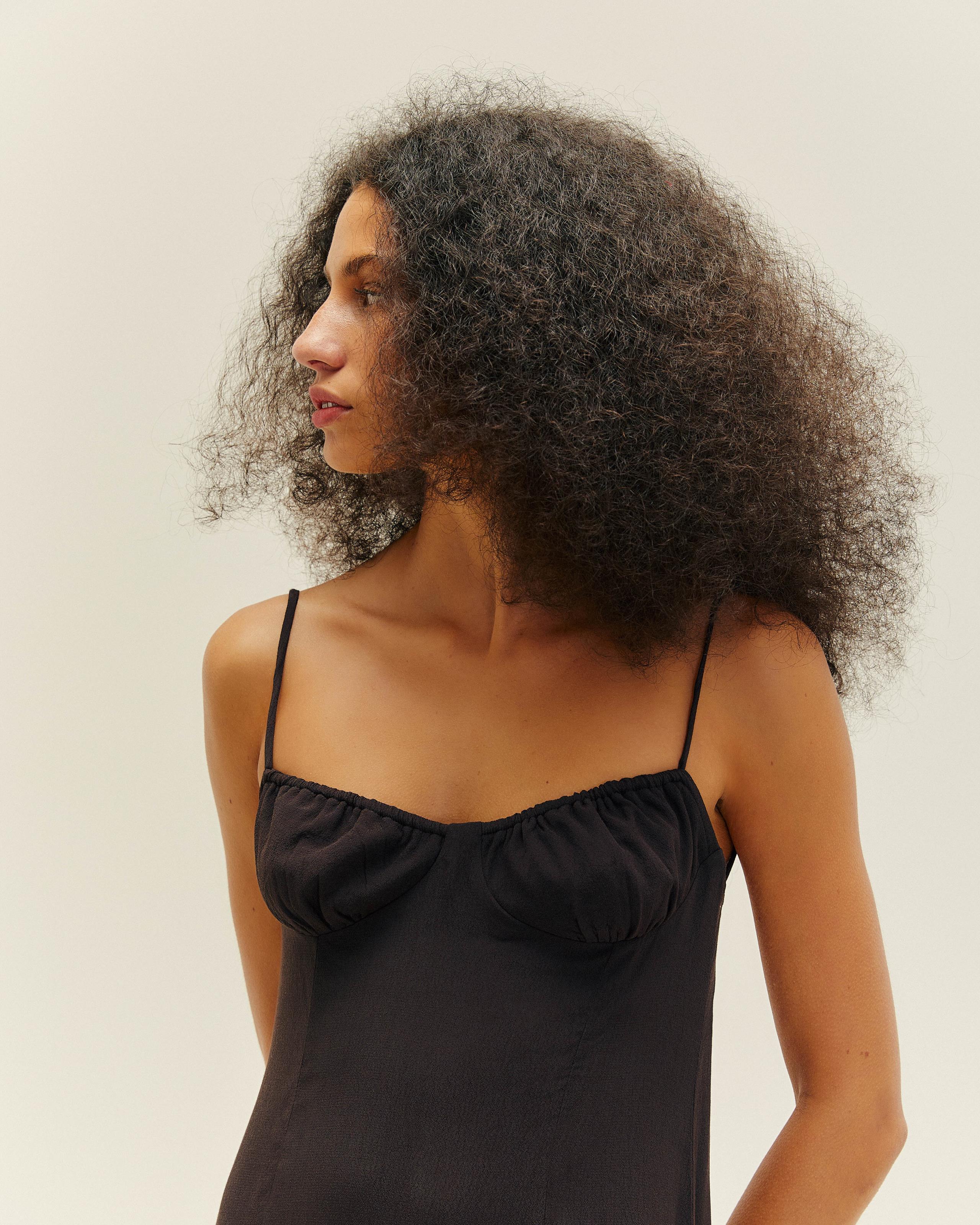 TAISSA VISCOSE DRESS BLACK - Image 4