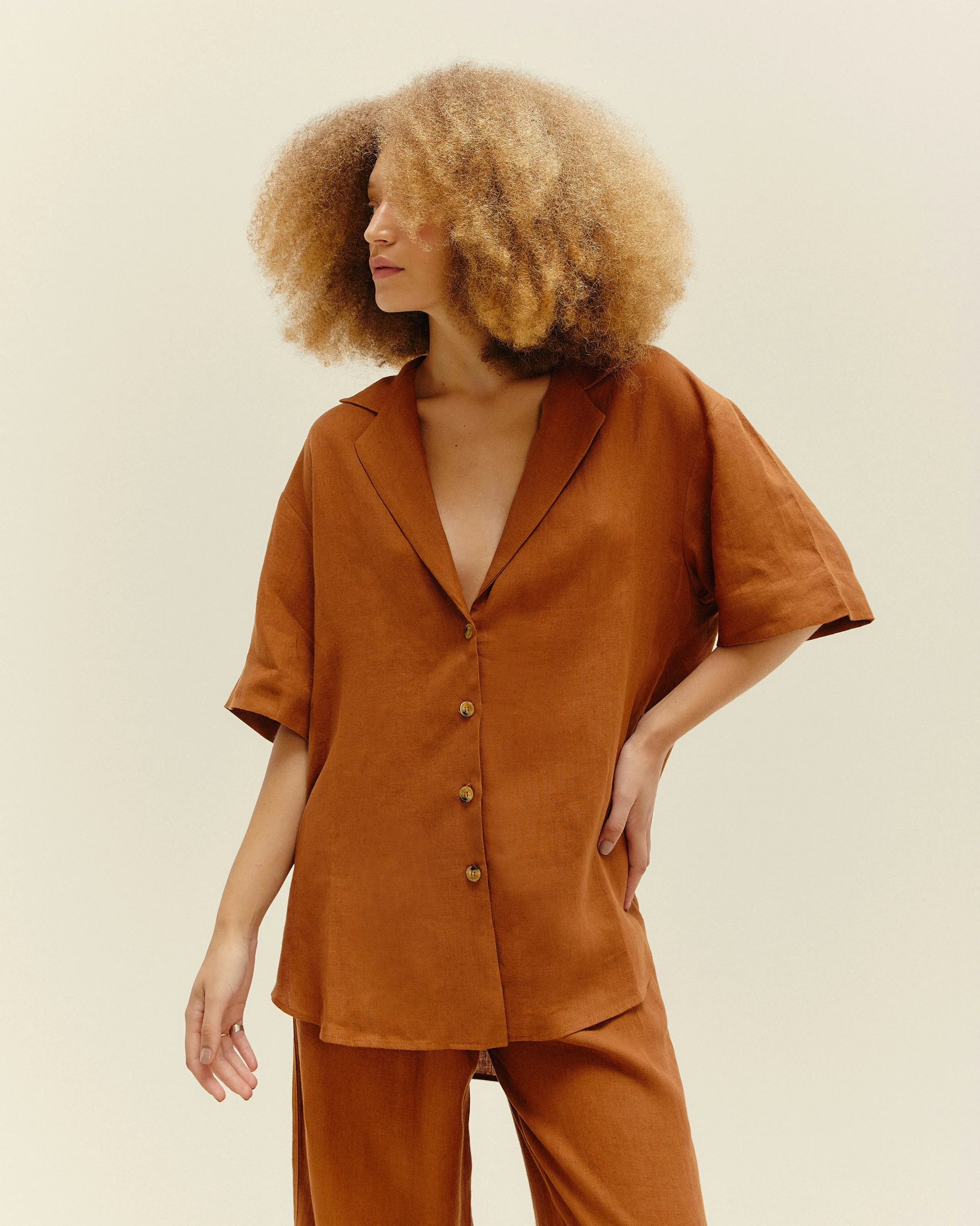 THIAGO SHIRT MID BROWN
