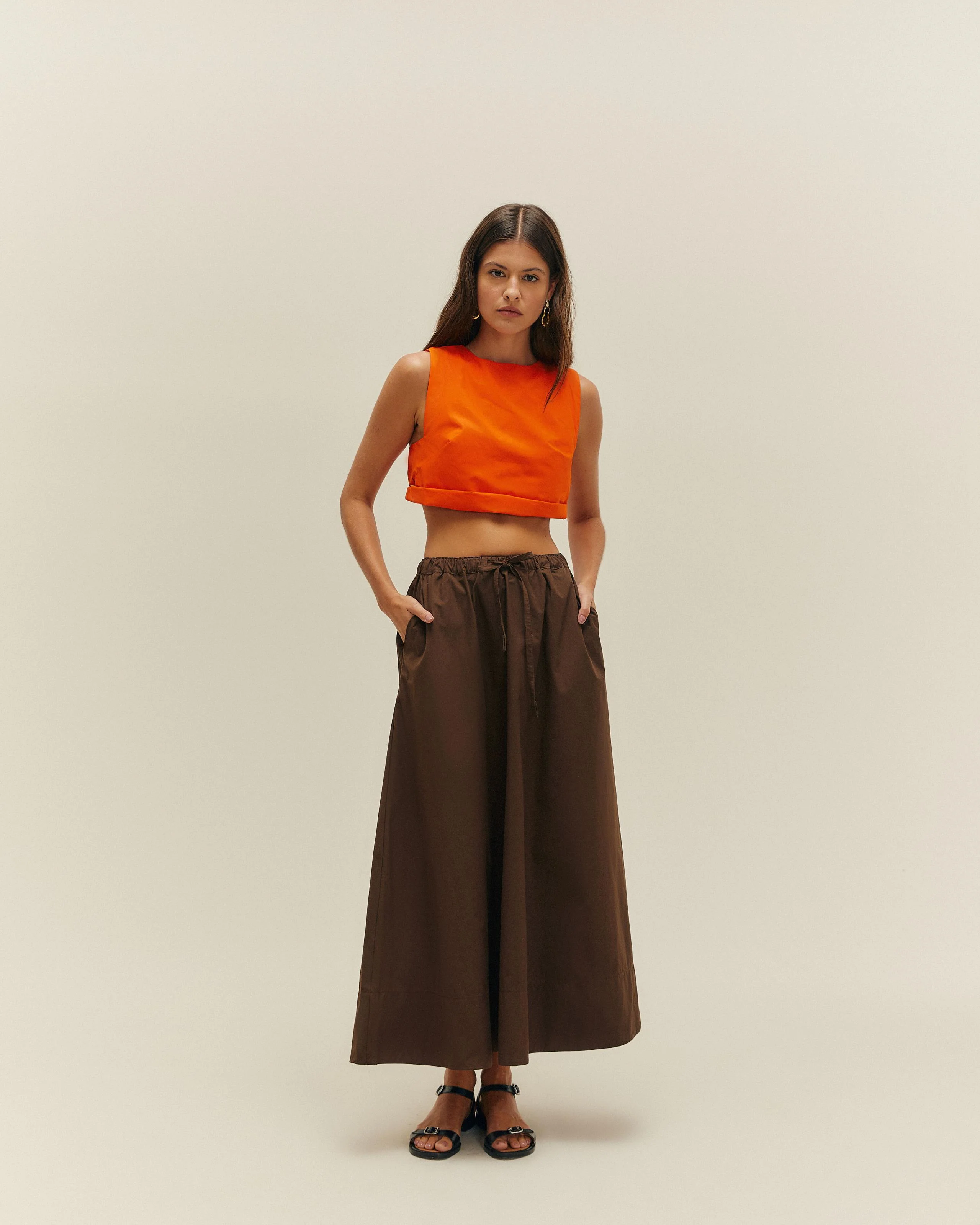 VANESSA SKIRT BRAUNA BROWN