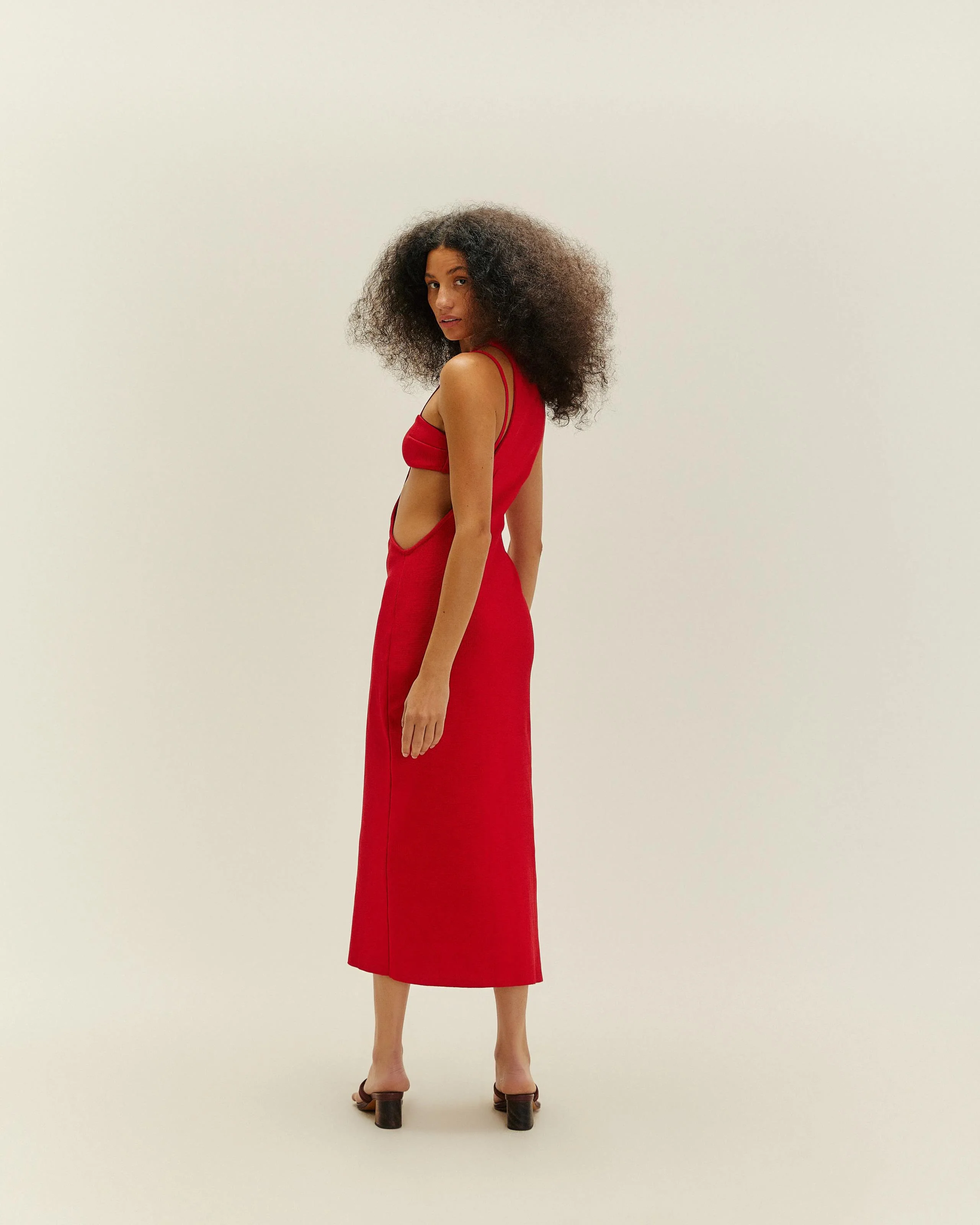 VESTIDO MAITE TRICOT RED SHIFT - Image 3
