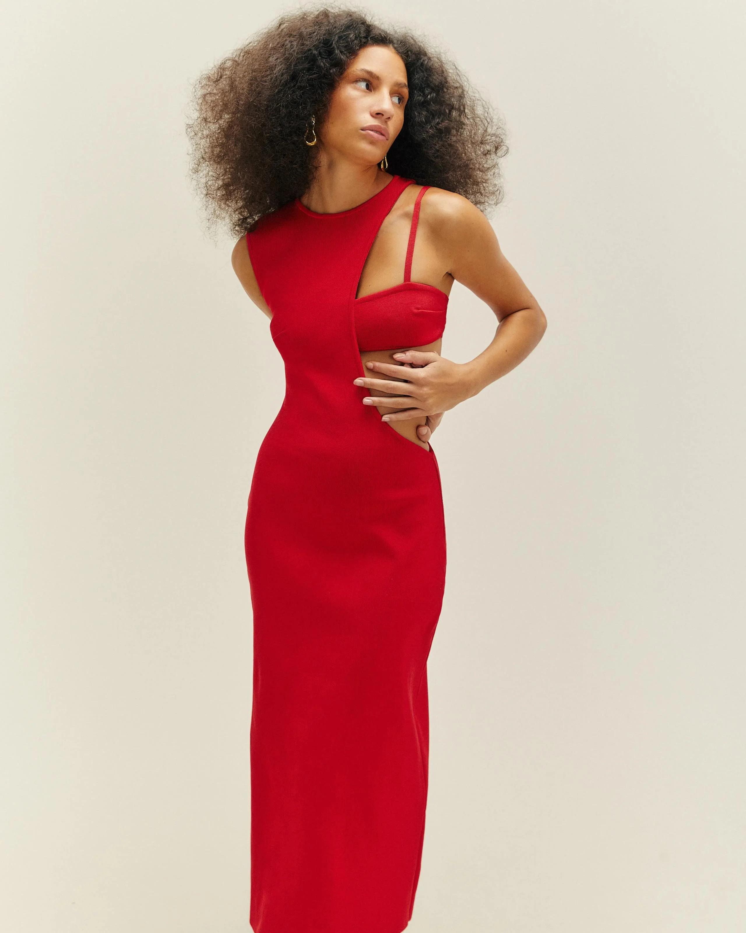 VESTIDO MAITE TRICOT RED SHIFT - Image 4