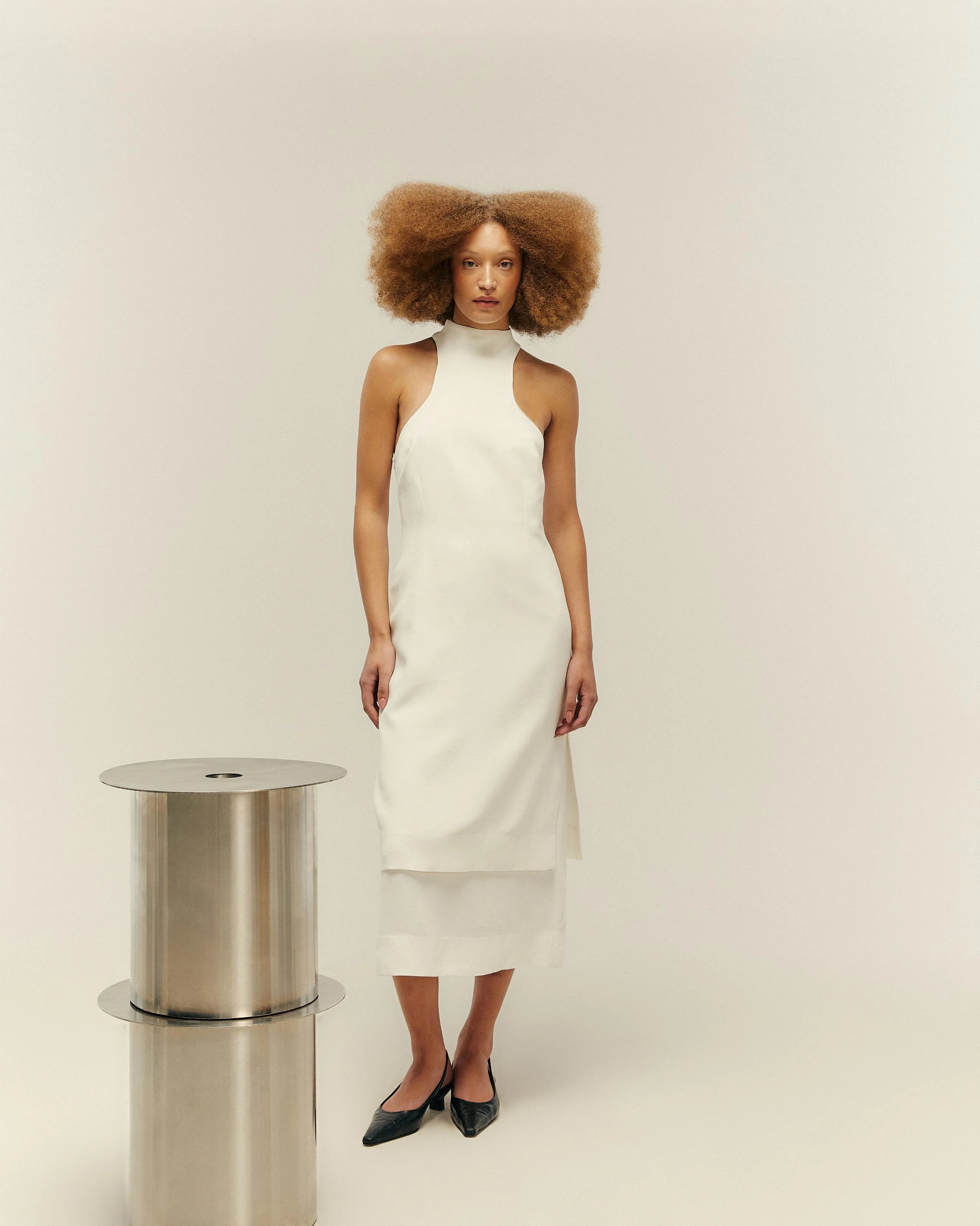 WILAIZE DRESS OFF-WHITE