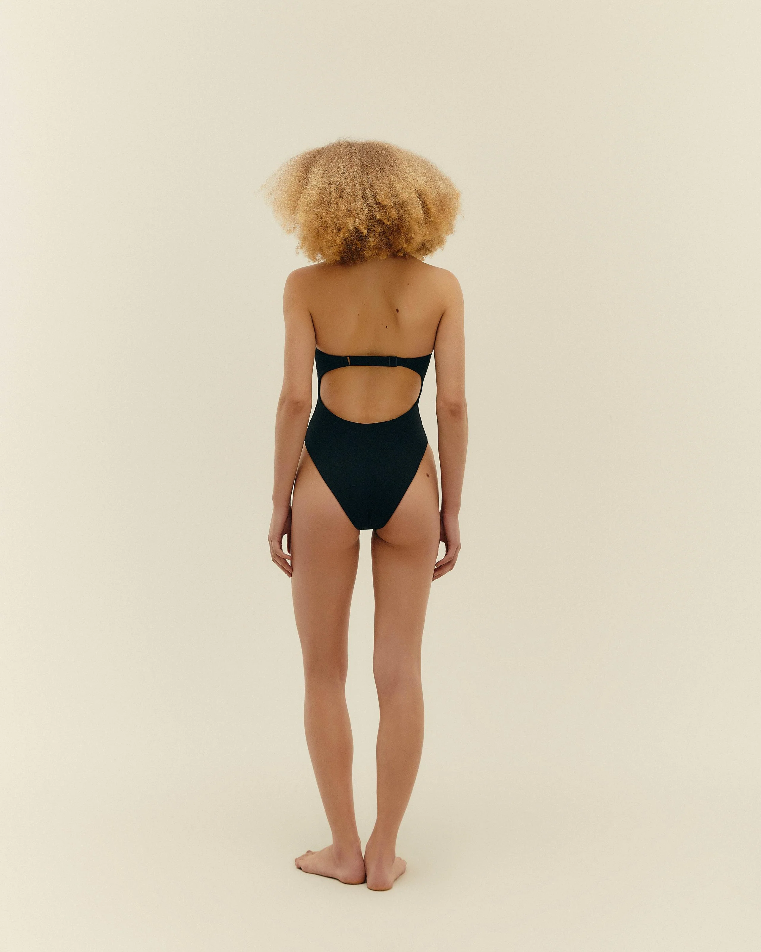 ZOE CREPE SWIMSUIT BLACK - Image 2