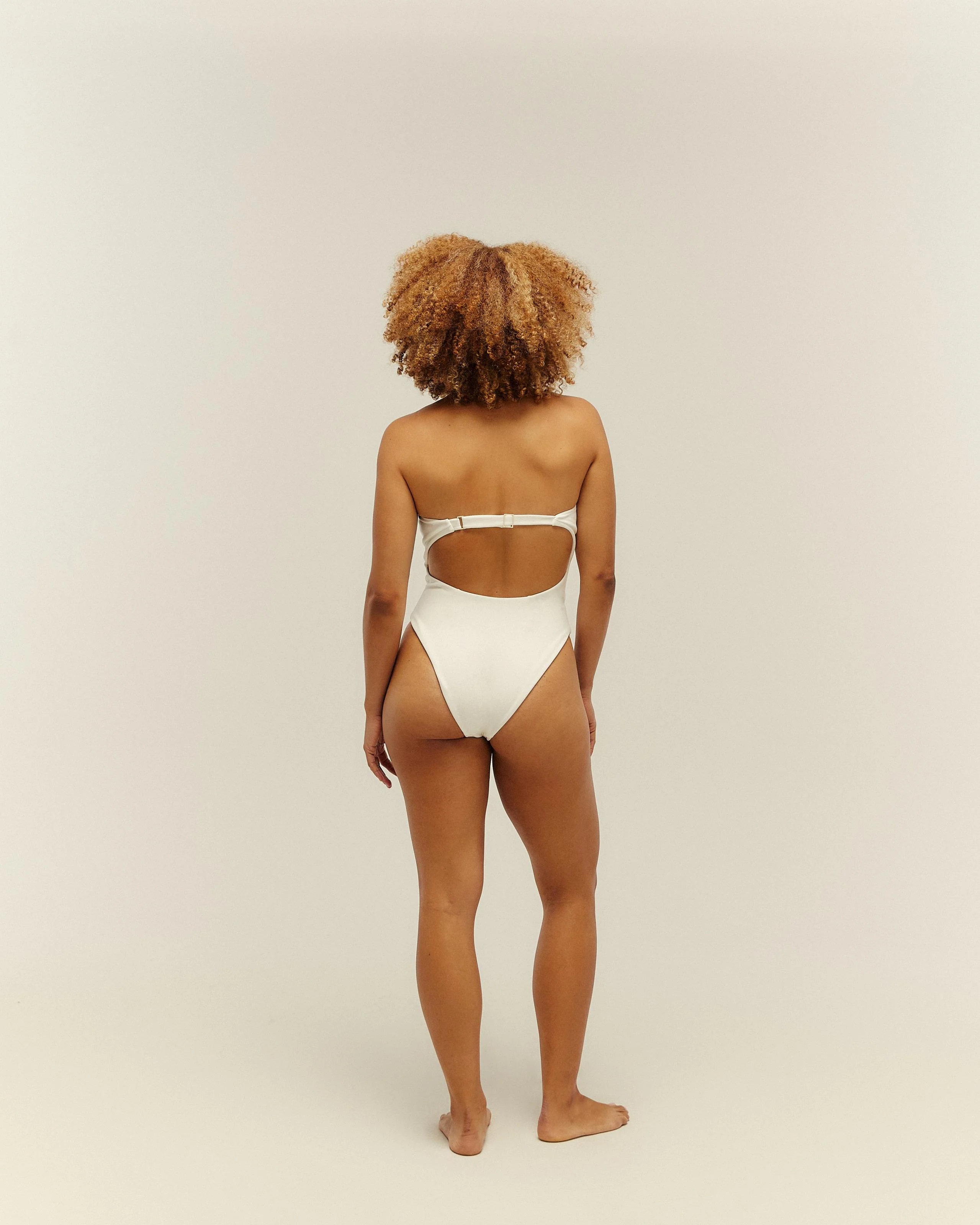 ZOE CREPE SWIMSUIT OFF-WHITE - Image 3